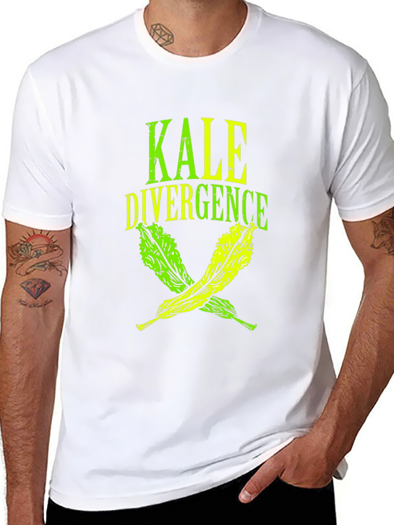 Kale Divergence Graphic Tee - Black Cotton