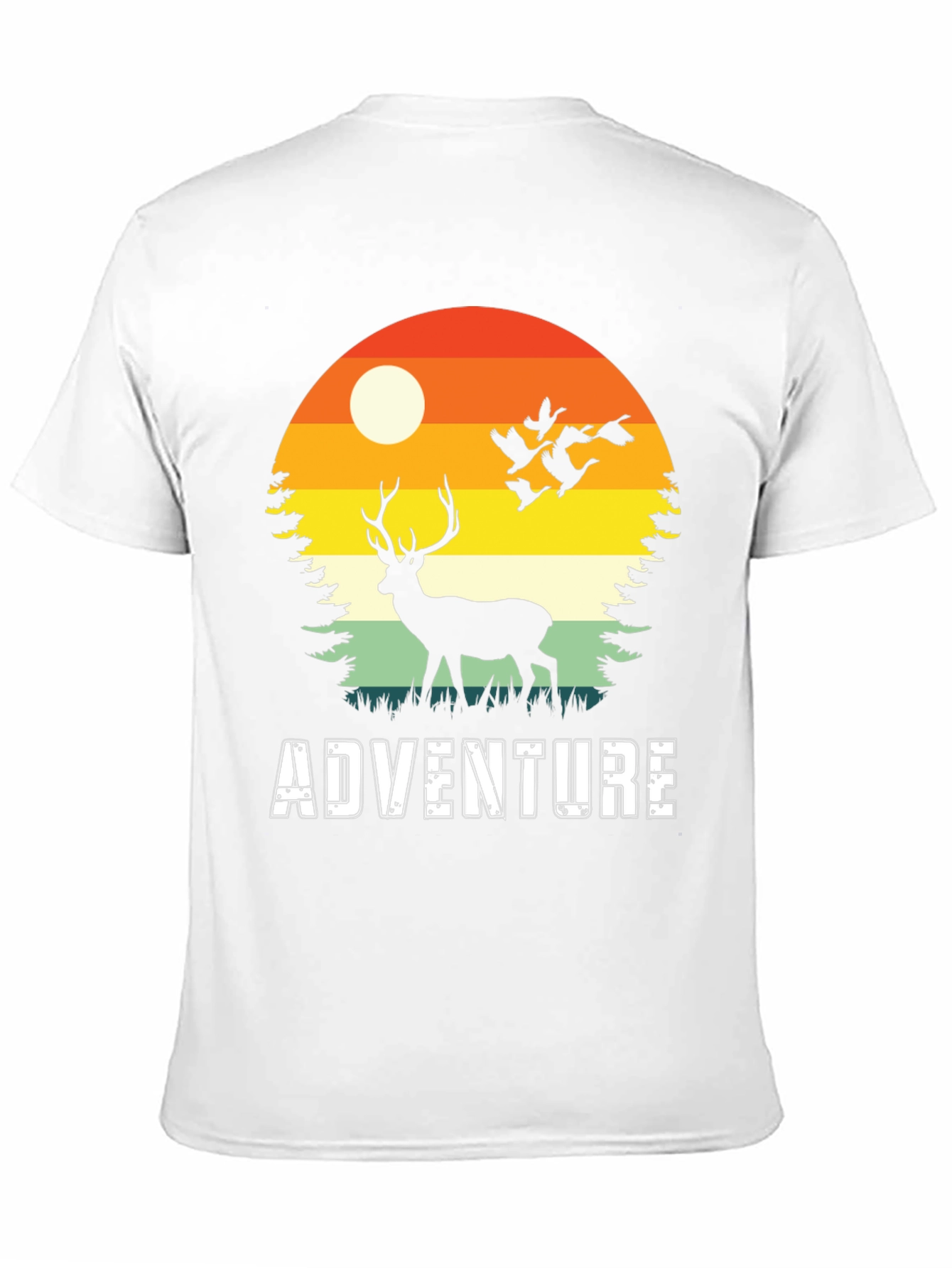 Adventure Deer Silhouette Graphic Tee