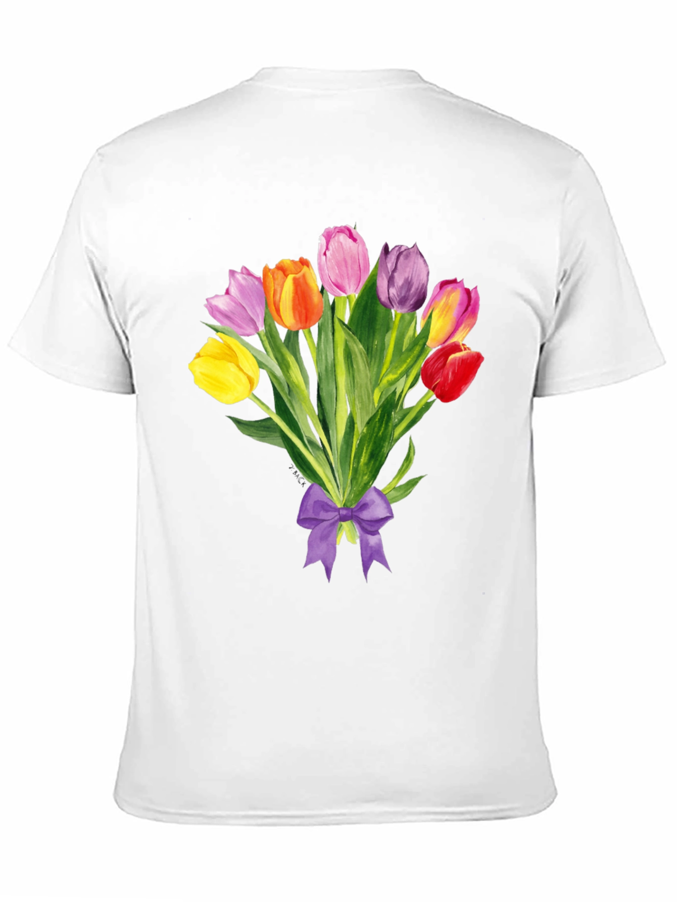 Tulip Bouquet Graphic Tee - Stylish Floral Design