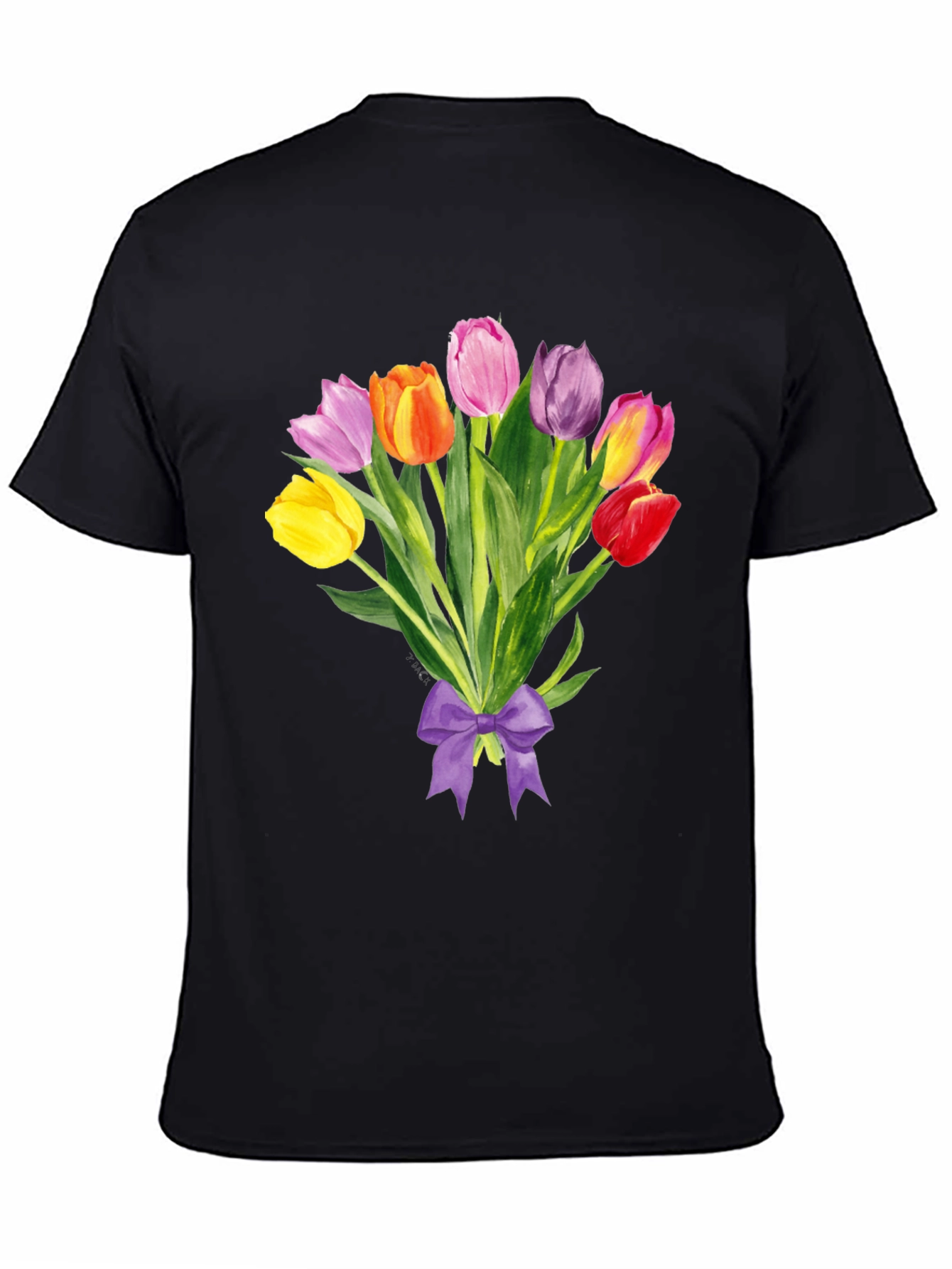 Tulip Bouquet Graphic Tee - Stylish Floral Design