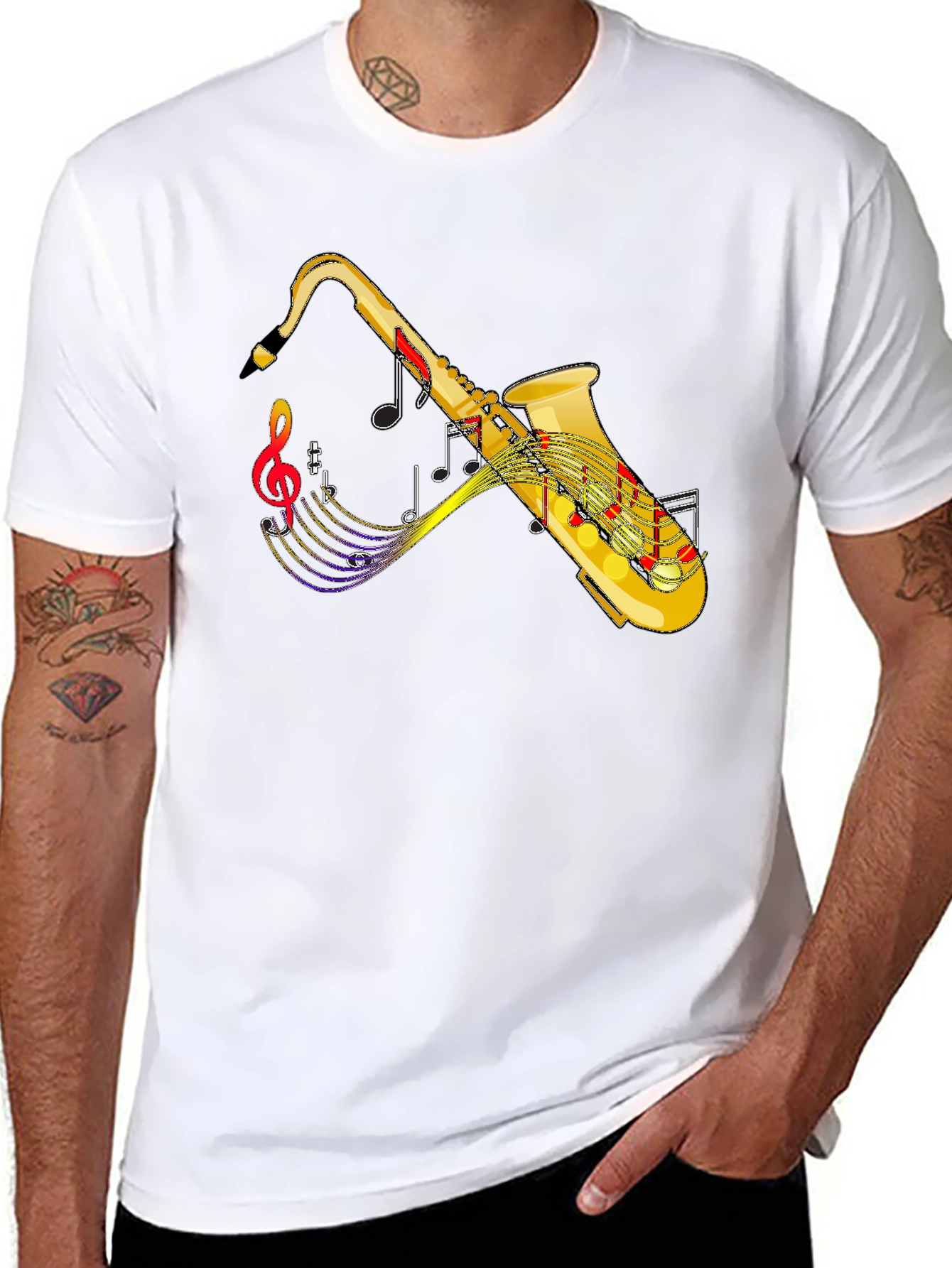 Saxophone Music Notes T-Shirt