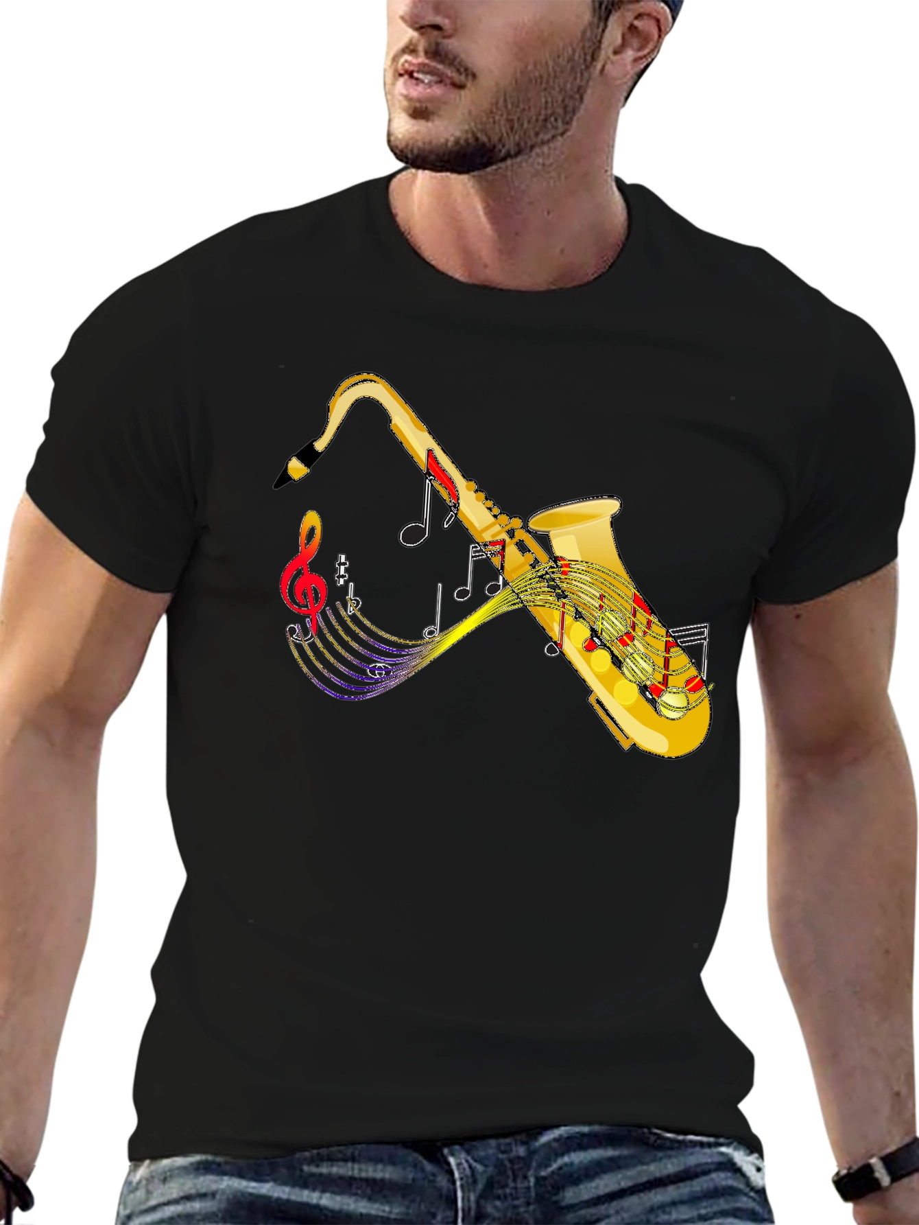 Saxophone Music Notes T-Shirt