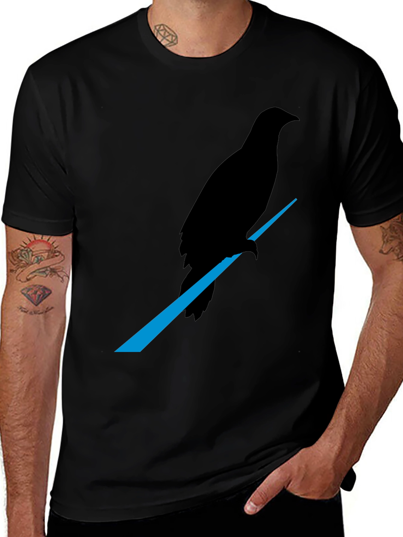 Raven Graphic Tee - Mens Black T-Shirt