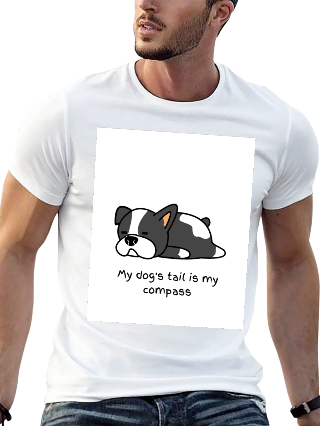 Cute Dog Compass T-Shirt