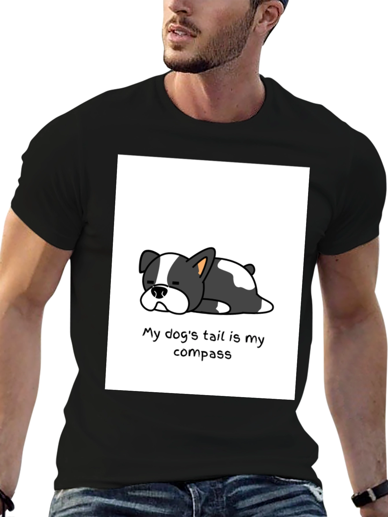 Cute Dog Compass T-Shirt
