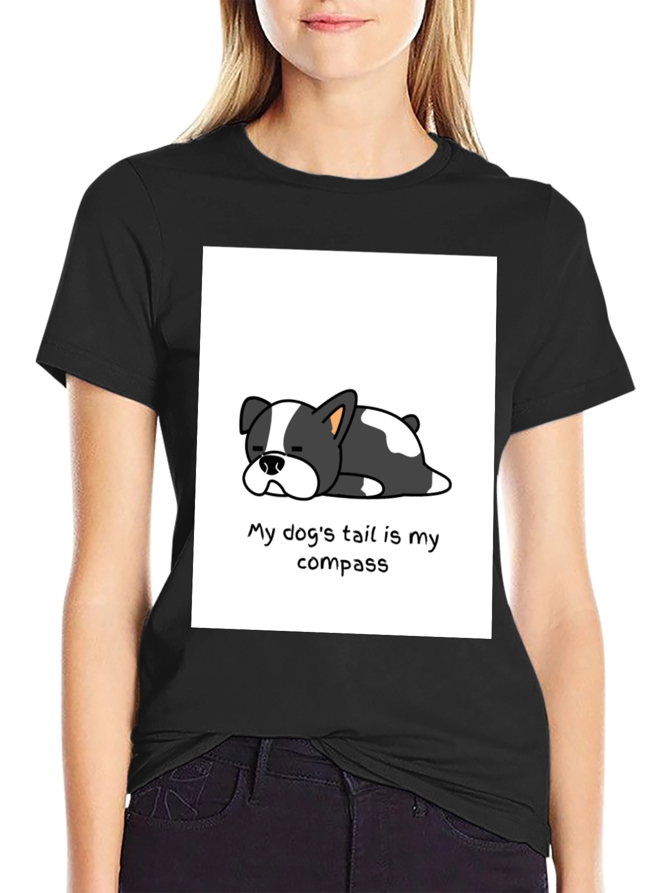 Cute Dog Compass T-Shirt