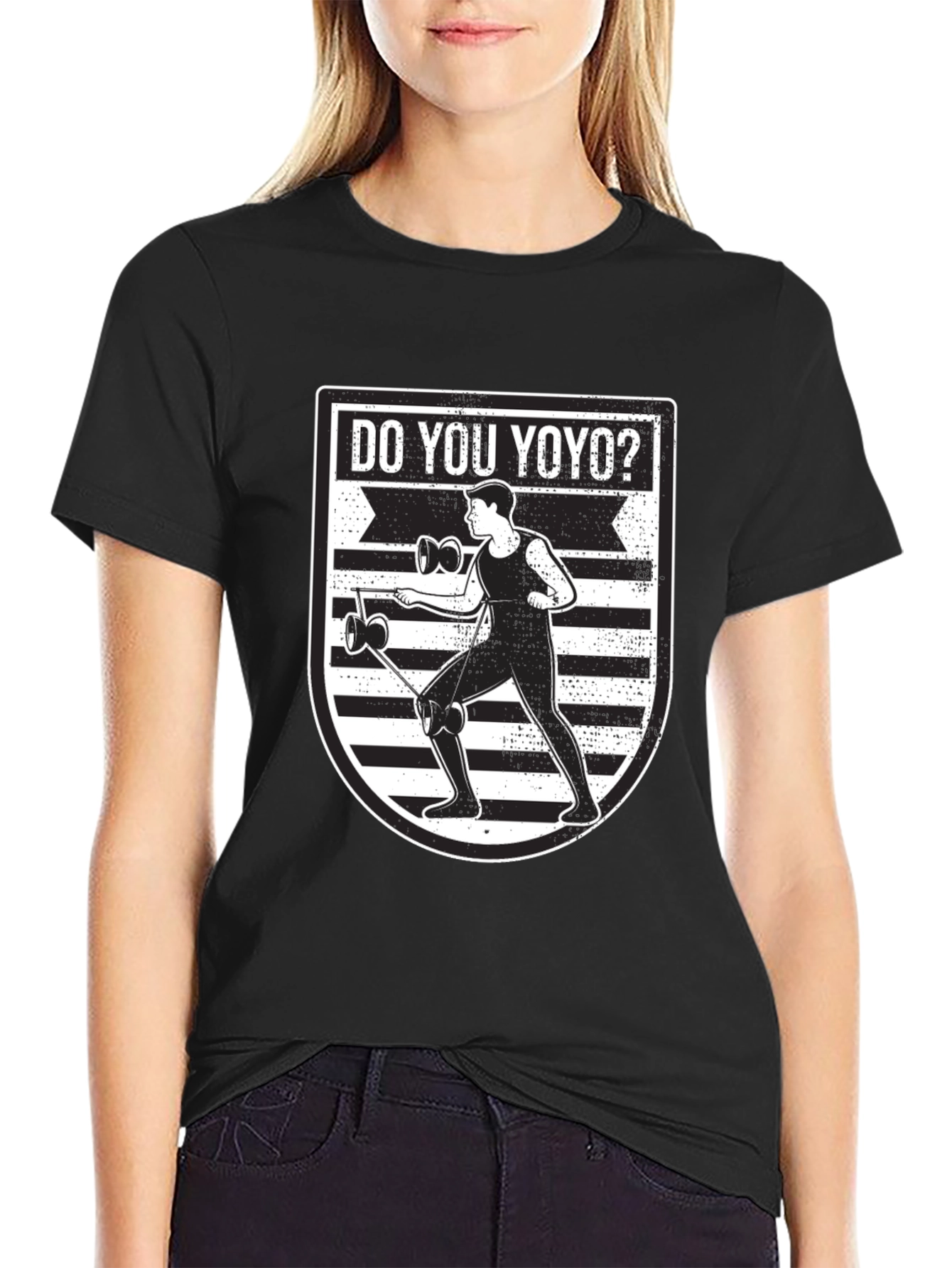 Do You Yoyo? Black Graphic T-Shirt