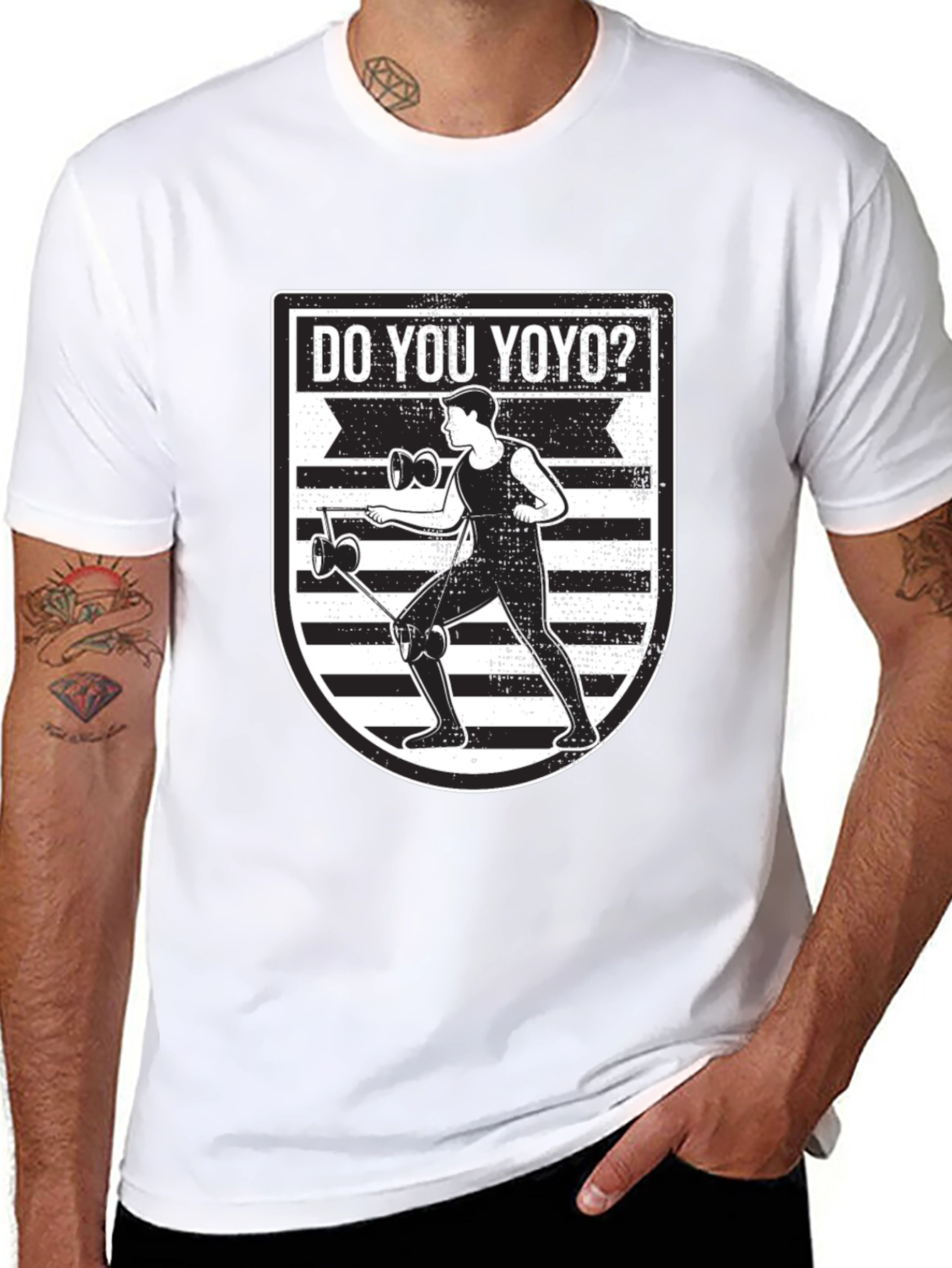 Do You Yoyo? Black Graphic T-Shirt