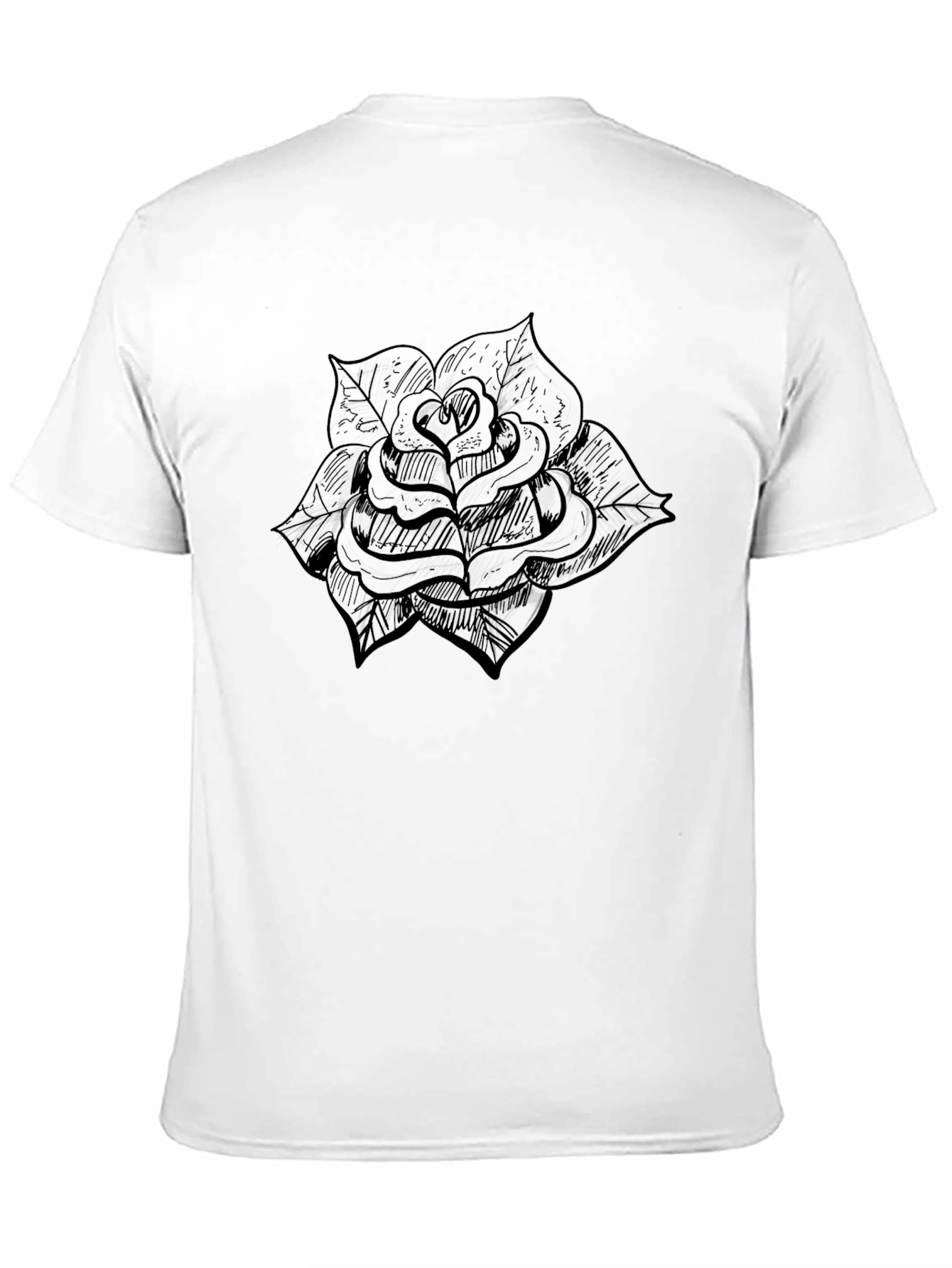 Black Rose Graphic Tee - Mens Fashion
