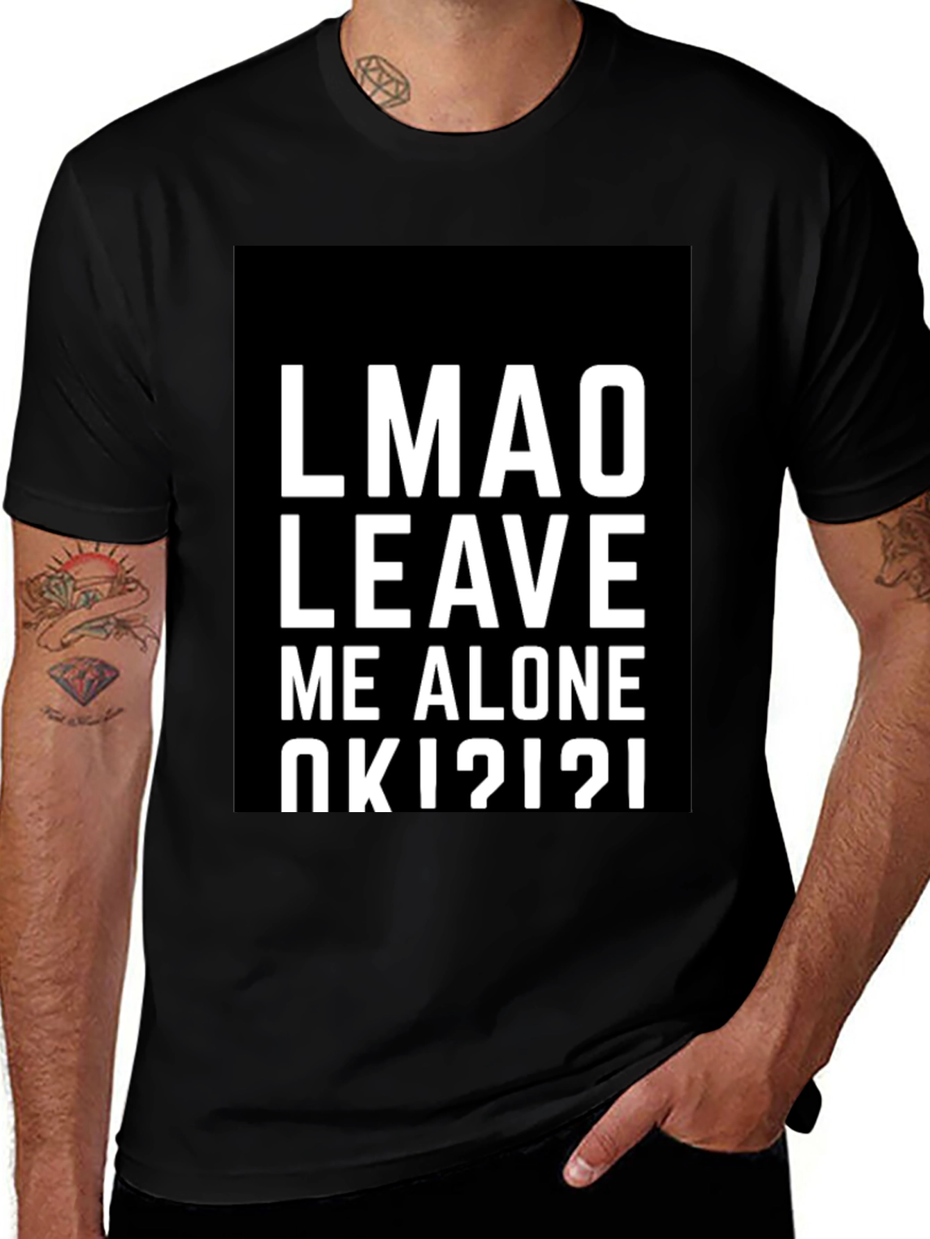 LMAO Leave Me Alone T-Shirt - Black Graphic Tee