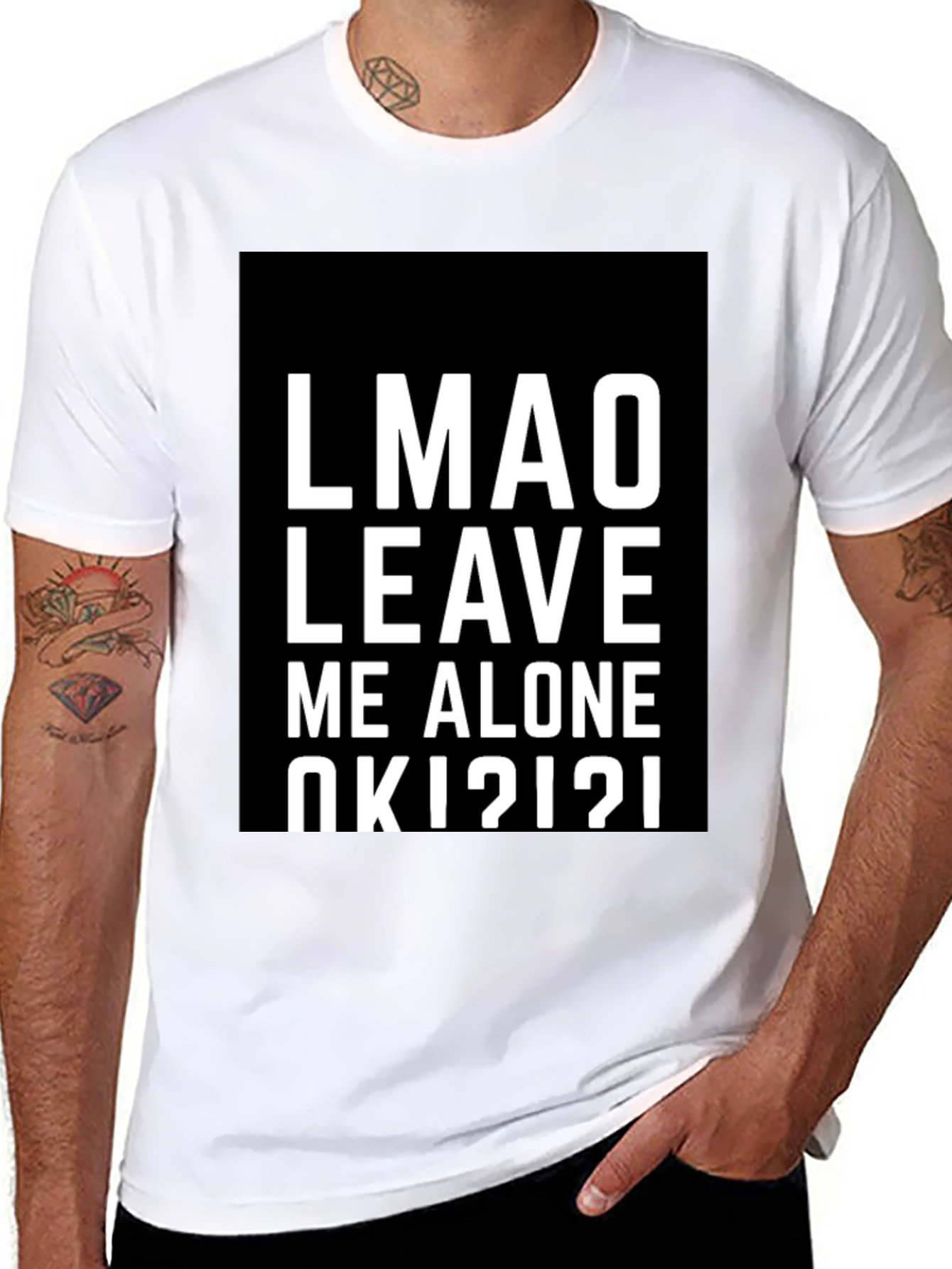 LMAO Leave Me Alone T-Shirt - Black Graphic Tee