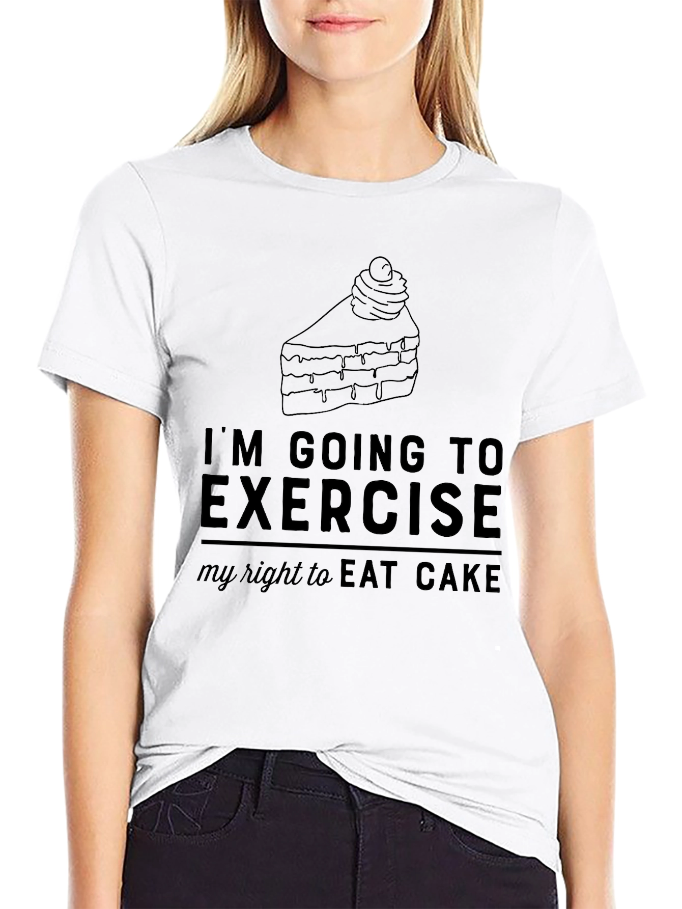 Exercise My Right to Eat Cake T-Shirt