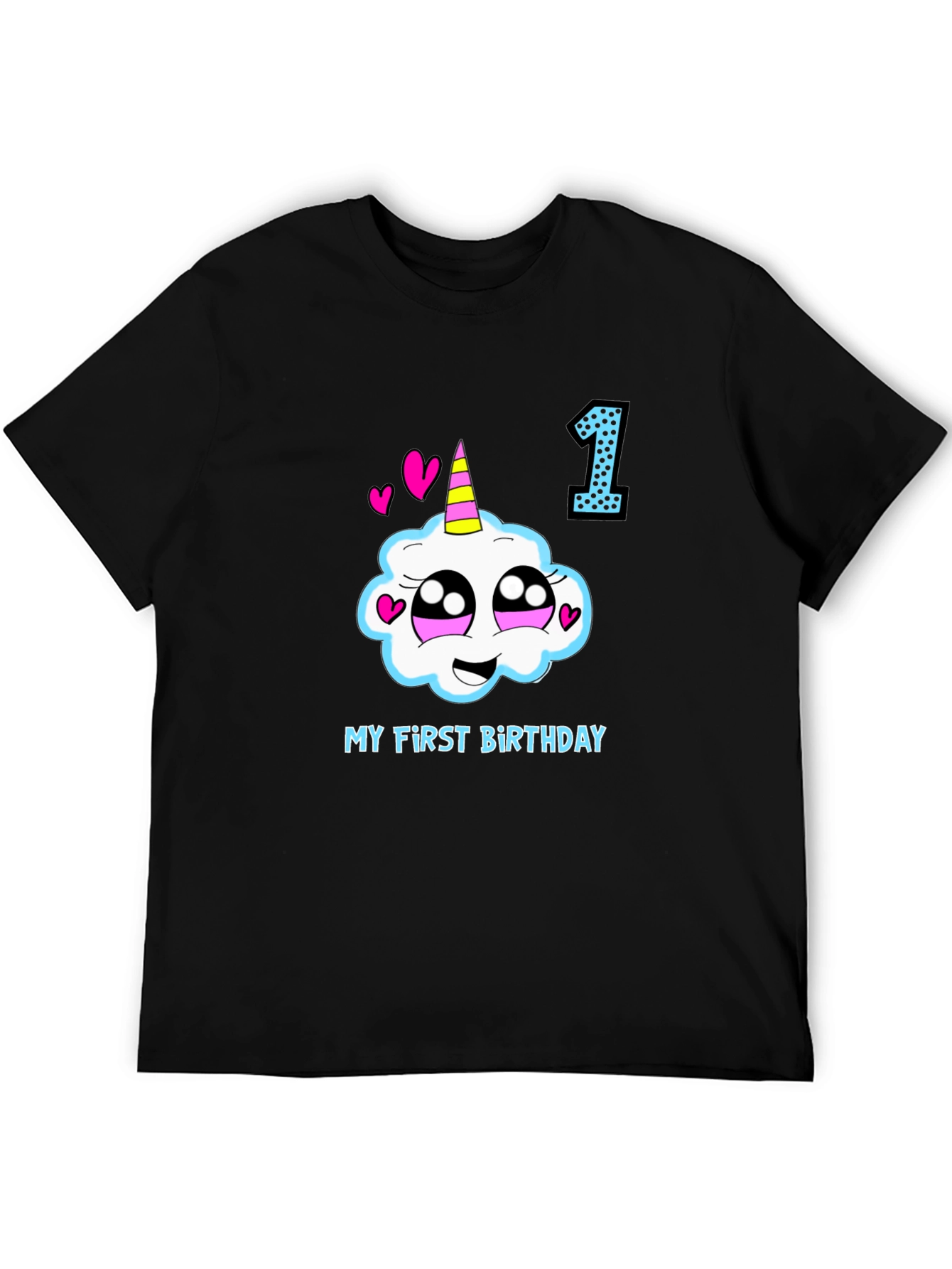 My First Birthday Unicorn Cloud T-Shirt