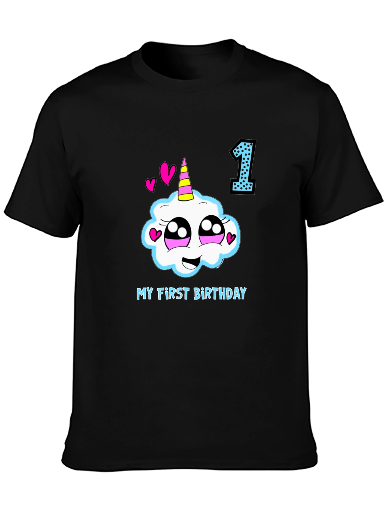 My First Birthday Unicorn Cloud T-Shirt