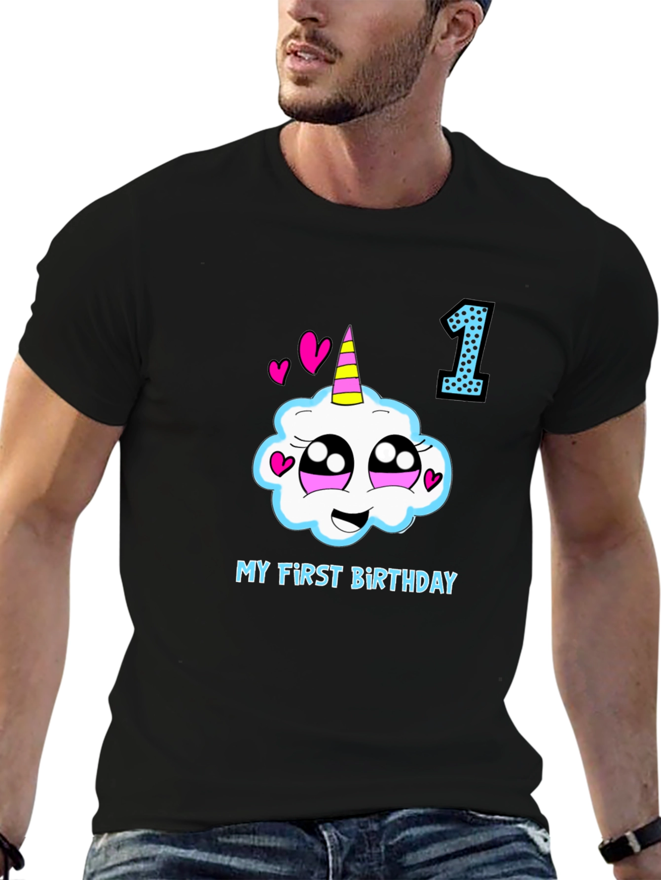 My First Birthday Unicorn Cloud T-Shirt
