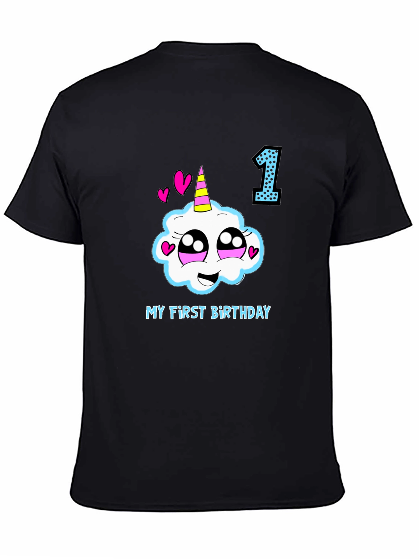 My First Birthday Unicorn Cloud T-Shirt