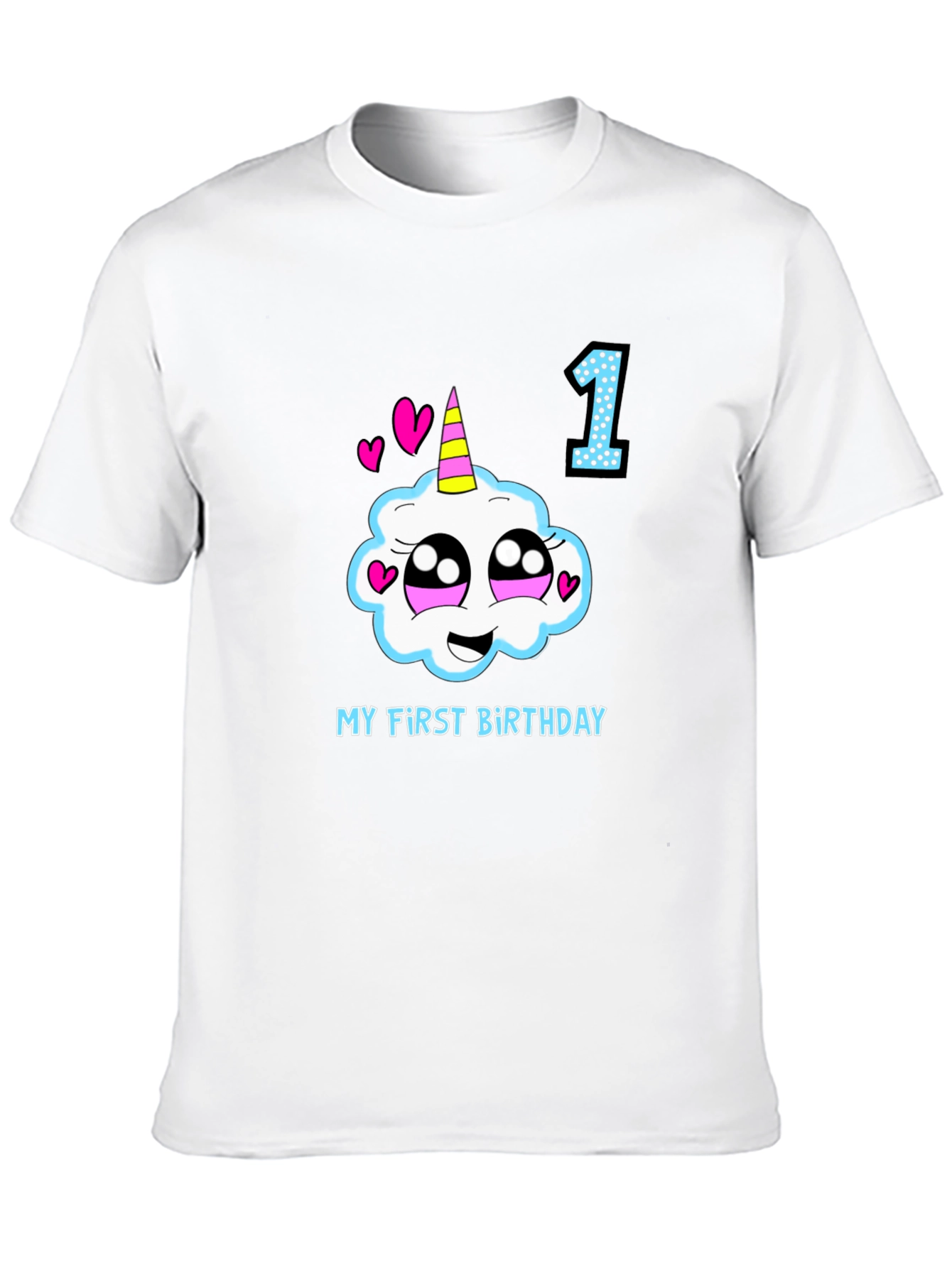 My First Birthday Unicorn Cloud T-Shirt