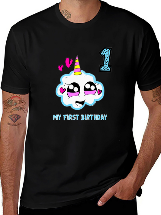 My First Birthday Unicorn Cloud T-Shirt