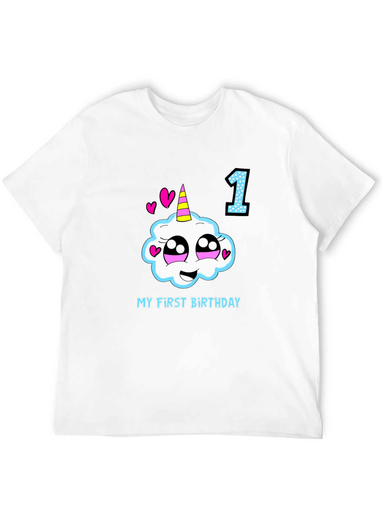 My First Birthday Unicorn Cloud T-Shirt