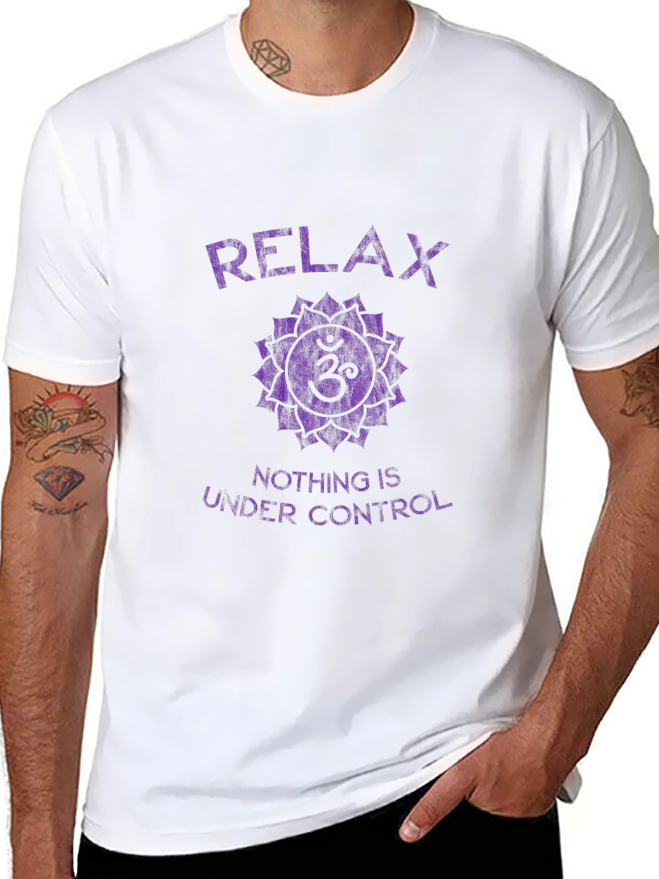 Relax Om Mandala Graphic T-Shirt