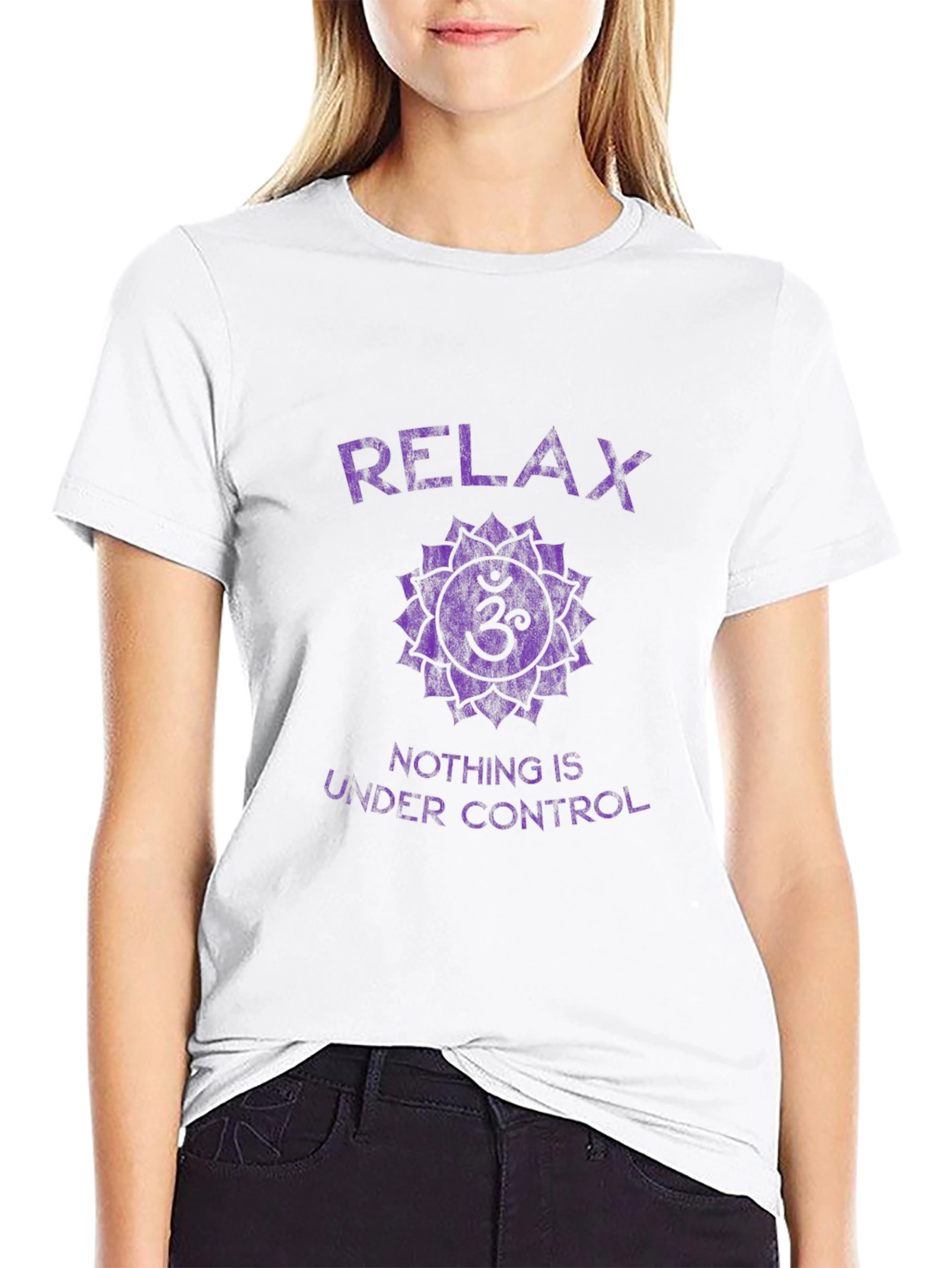 Relax Om Mandala Graphic T-Shirt
