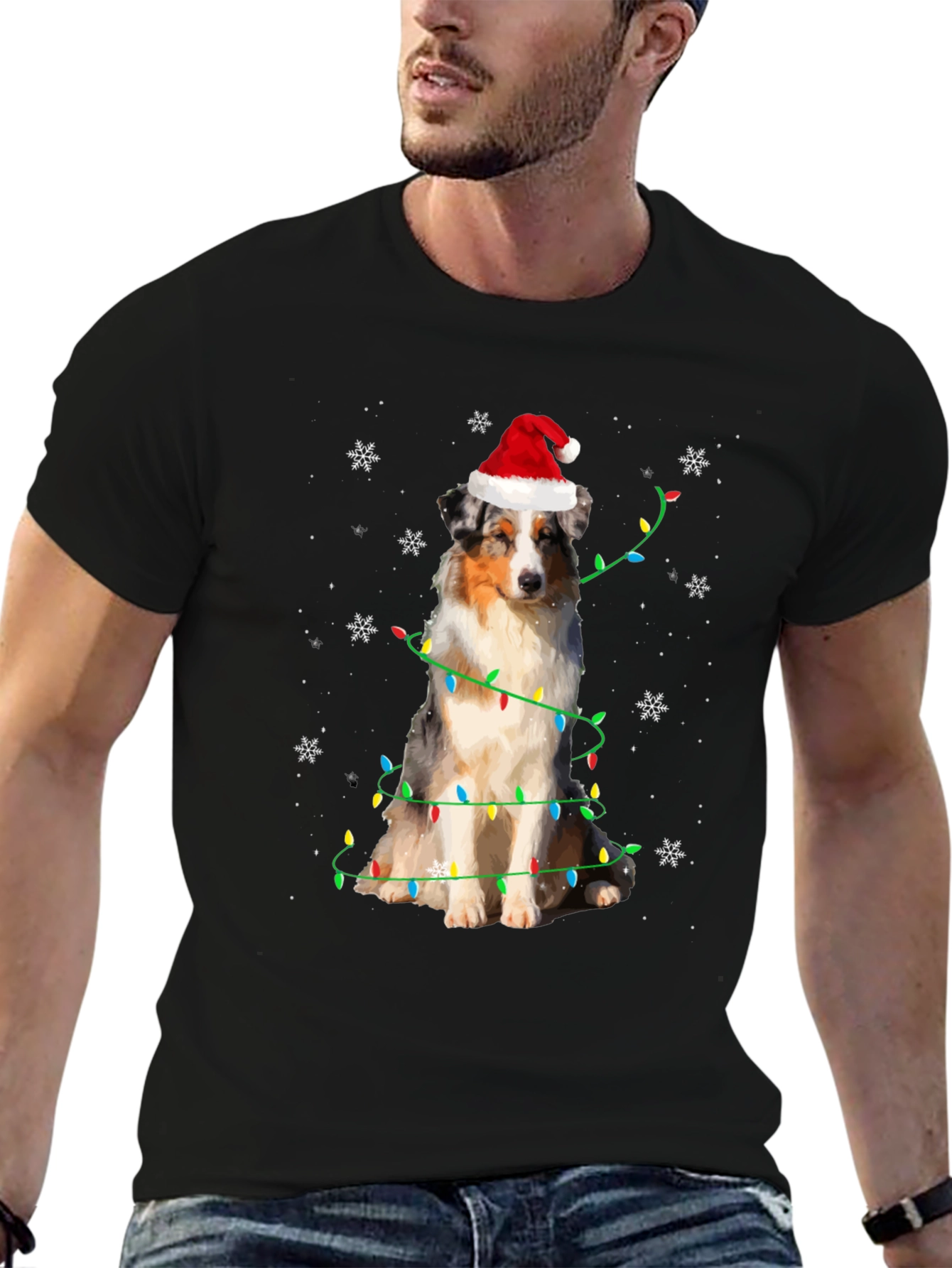 Festive Dog Christmas T-Shirt