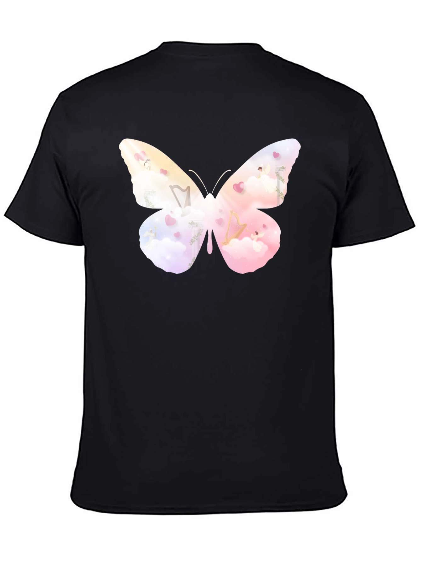 Butterfly Graphic Black Tee