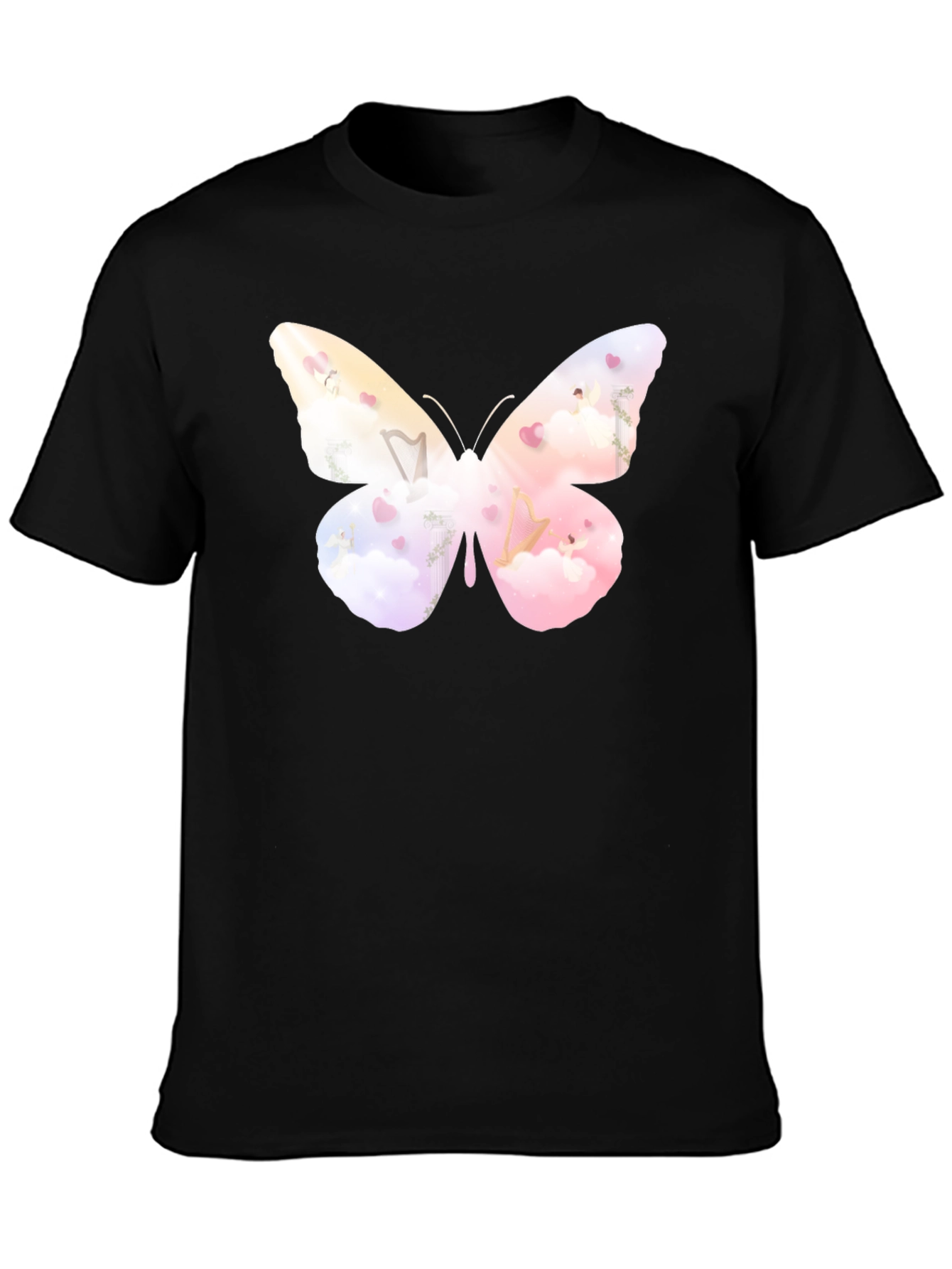 Butterfly Graphic Black Tee
