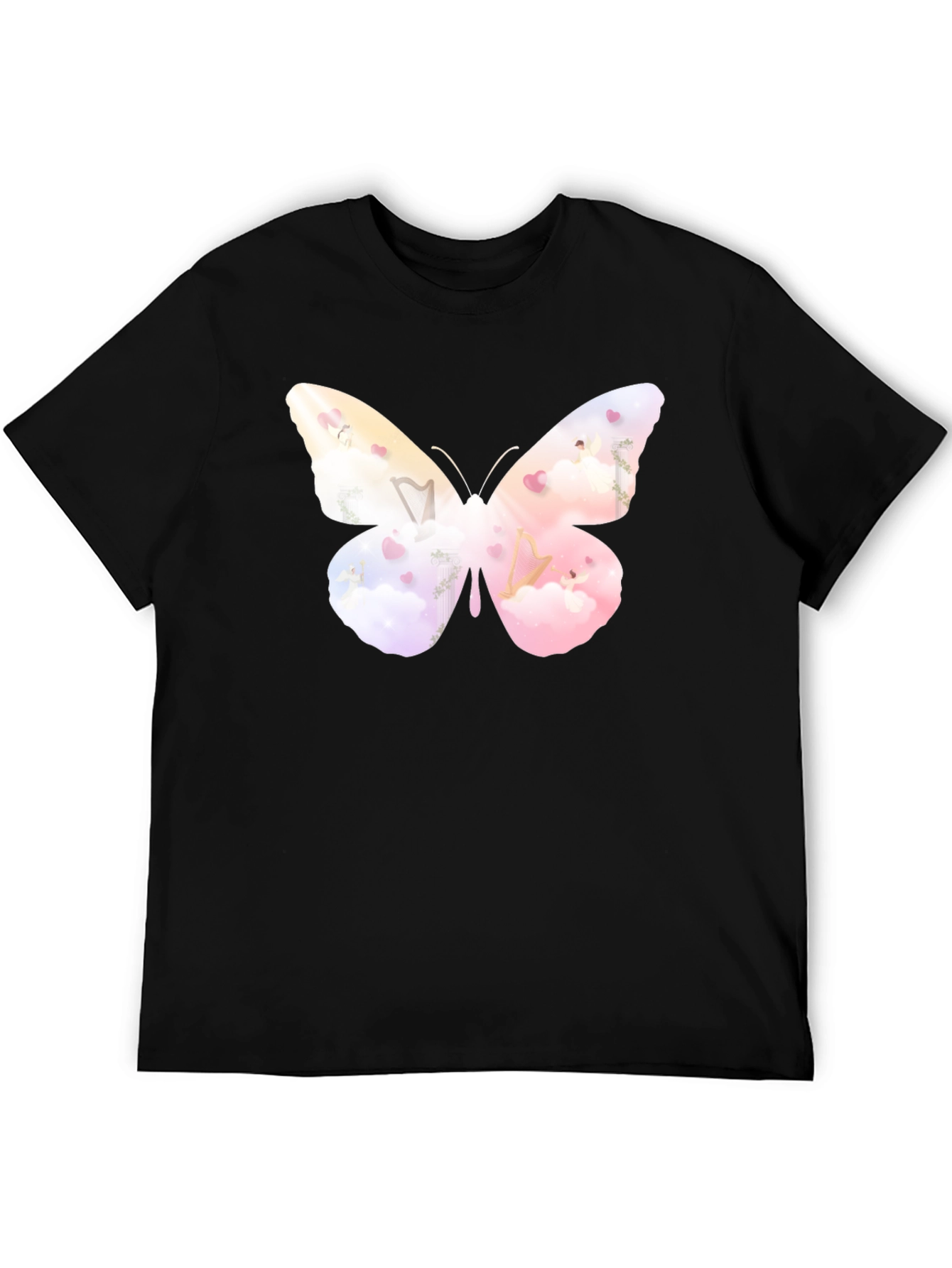 Butterfly Graphic Black Tee