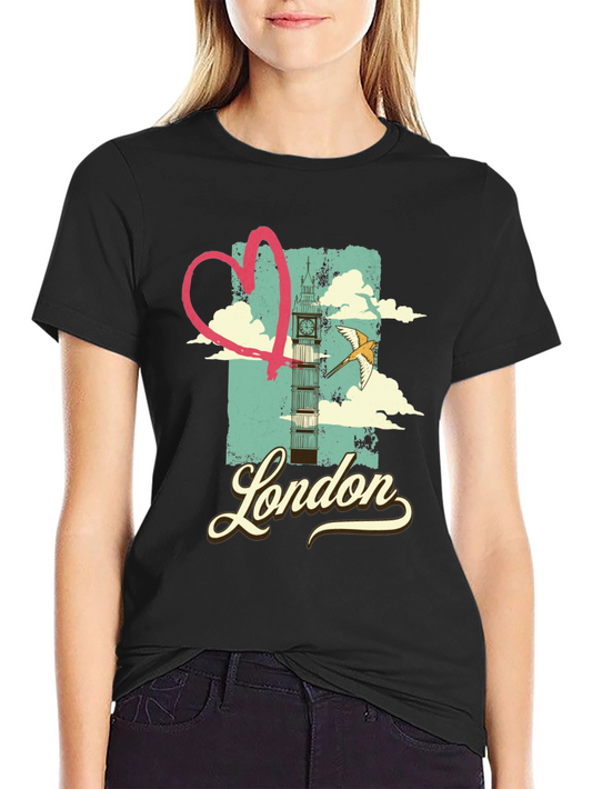 London Love T-Shirt - Retro Cityscape Design