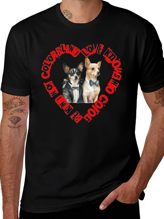 Colorblind Love Dog Graphic Tee