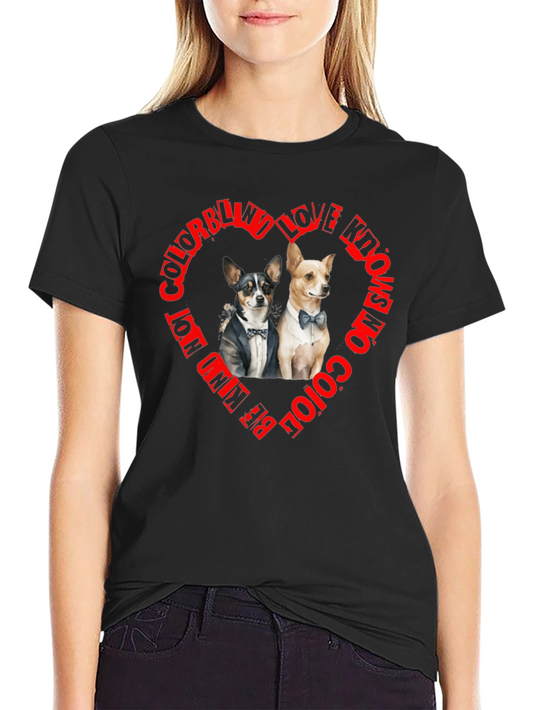 Colorblind Love Dog Graphic Tee