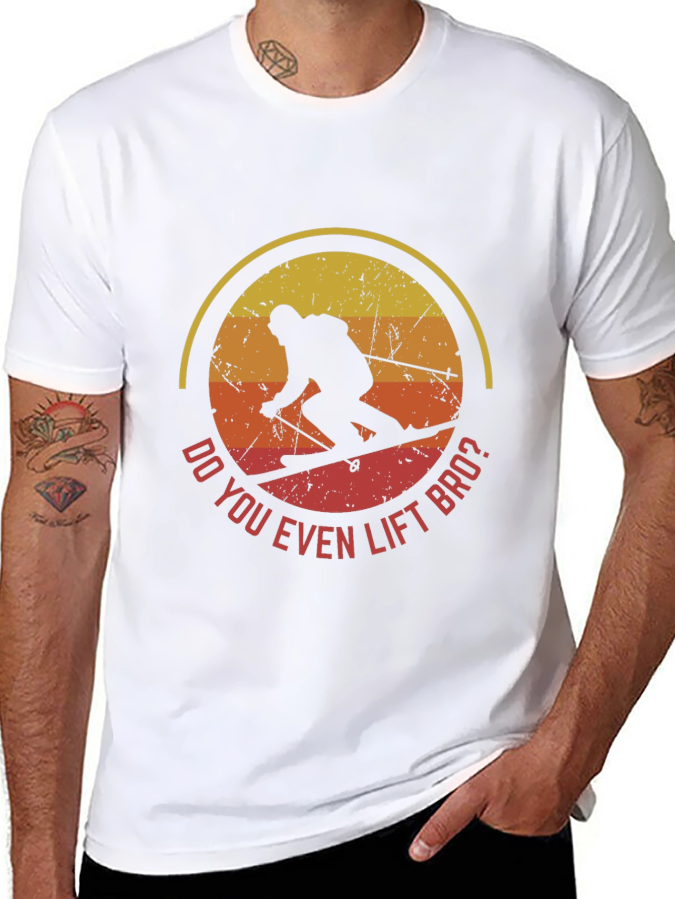 Do You Even Lift Bro? Skiing T-Shirt