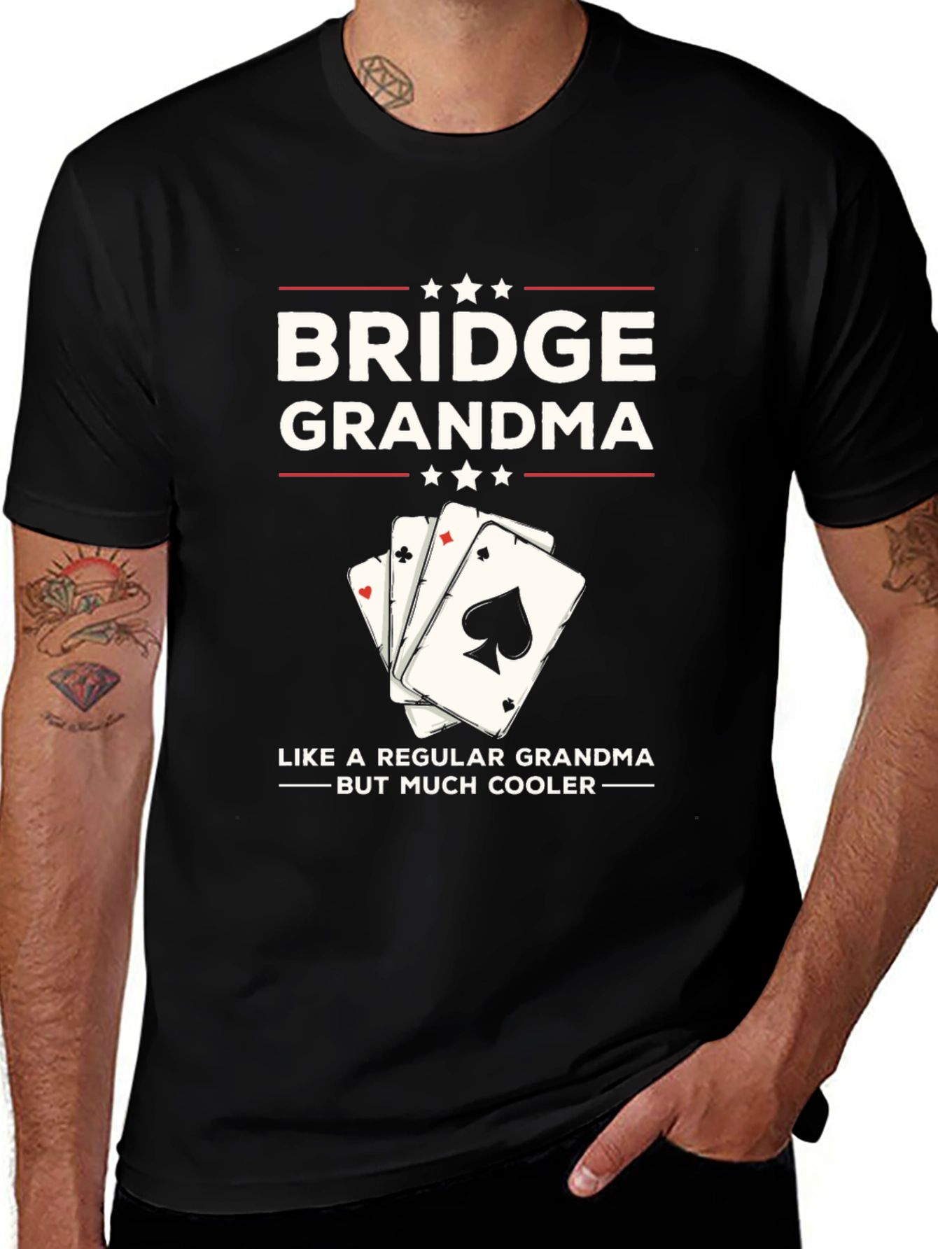 Bridge Grandma T-Shirt - Cool Card Player Tee
