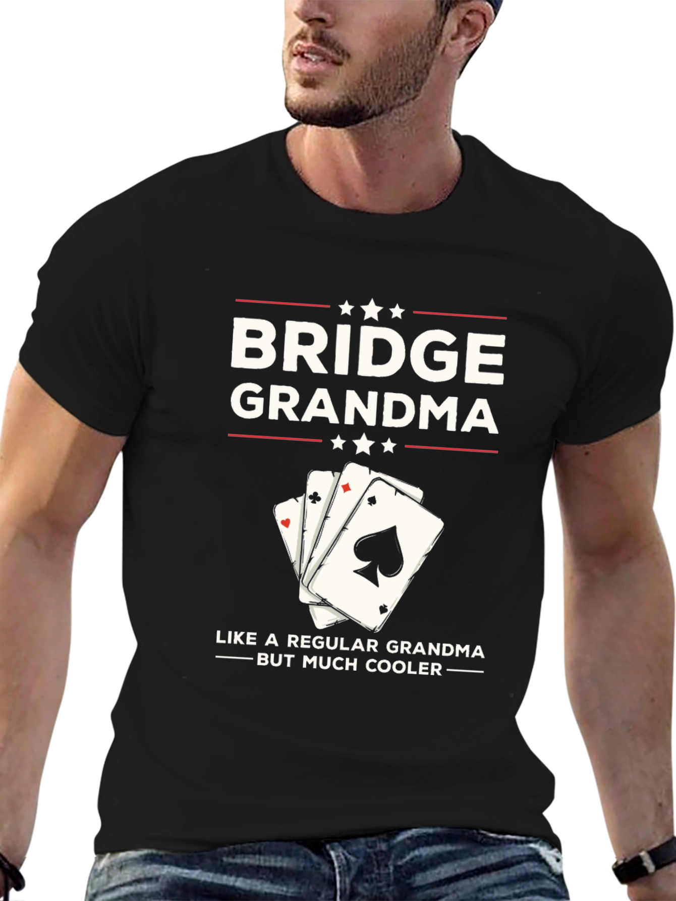 Bridge Grandma T-Shirt - Cool Card Player Tee