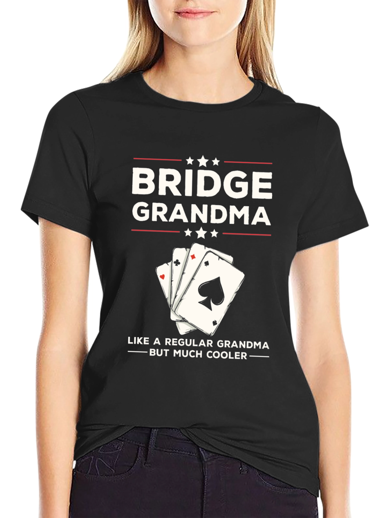 Bridge Grandma T-Shirt - Cool Card Player Tee