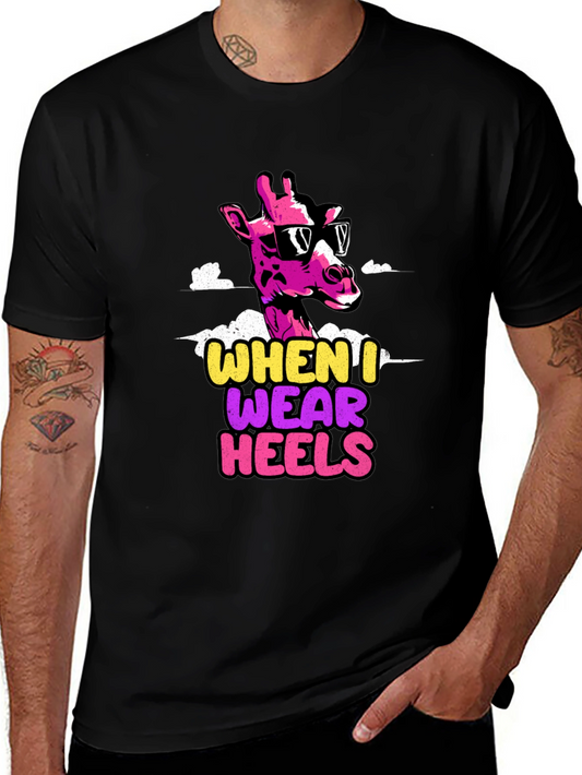 Funny Giraffe Heels T-Shirt