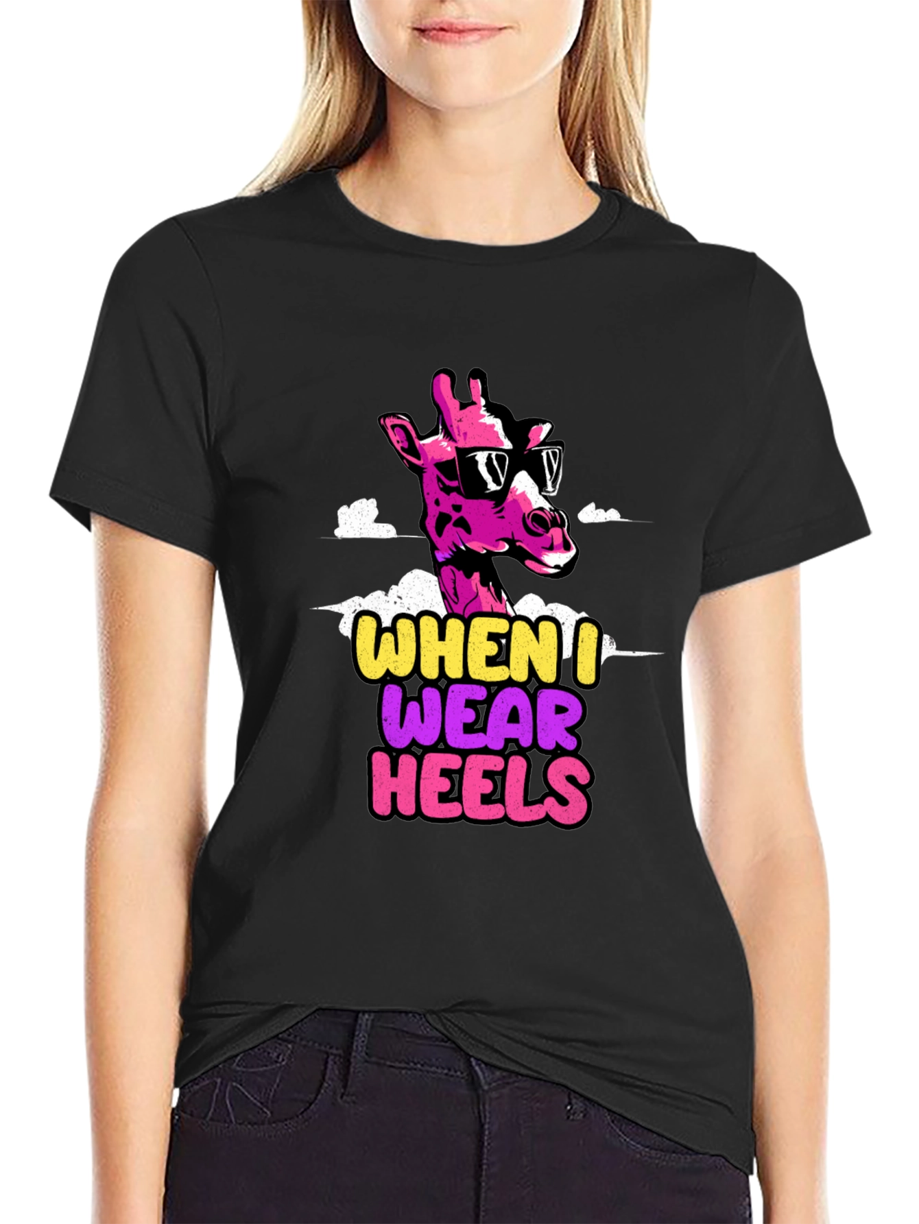 Funny Giraffe Heels T-Shirt