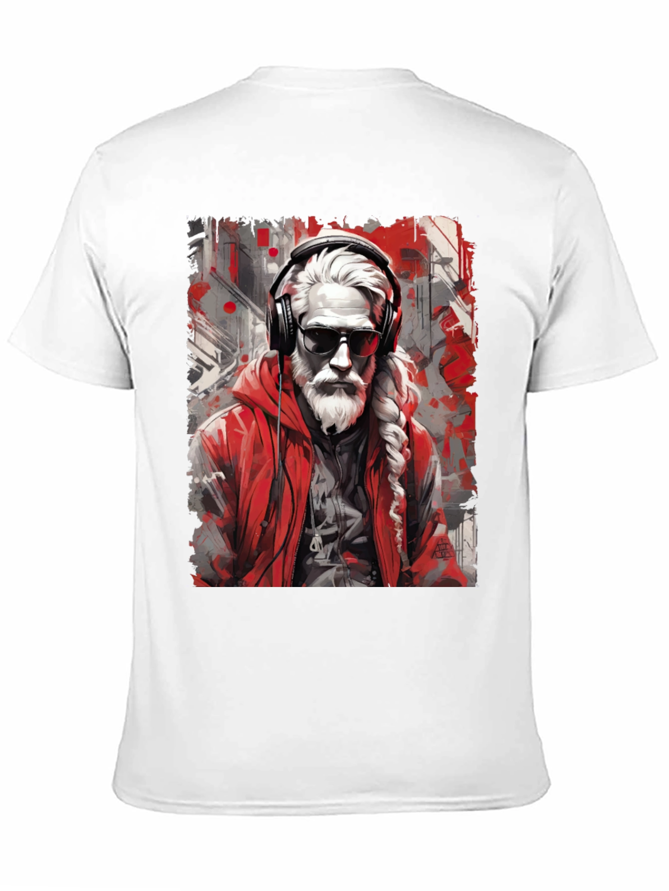 Cool Santa Graphic Tee - Holiday Hipster Style