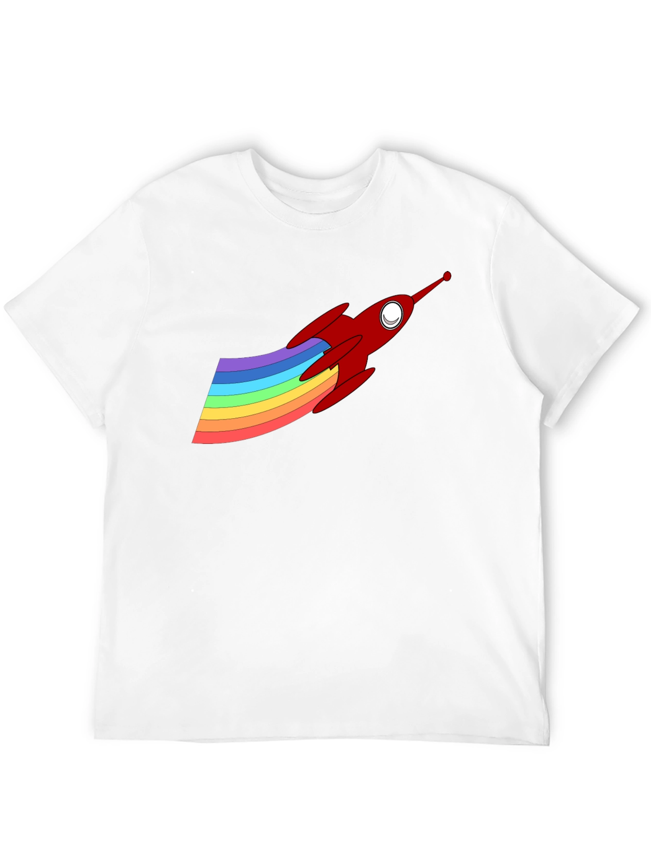 Rainbow Rocket T-Shirt - Black Cotton Blend