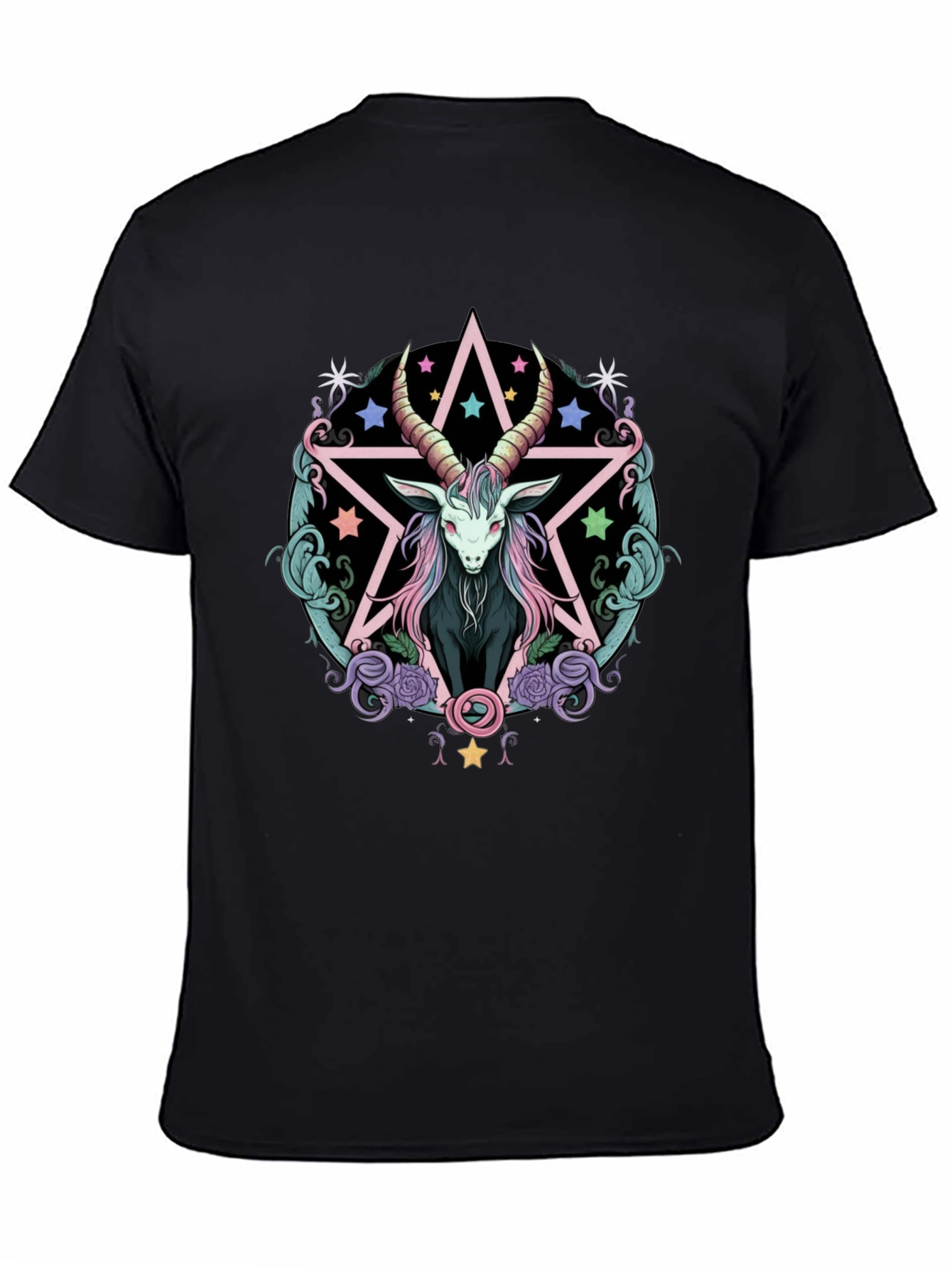 Mystic Goat Graphic Tee - Black