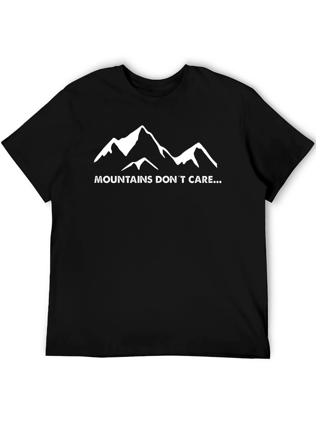 Mountains Dont Care Graphic Tee - Adventure Ready