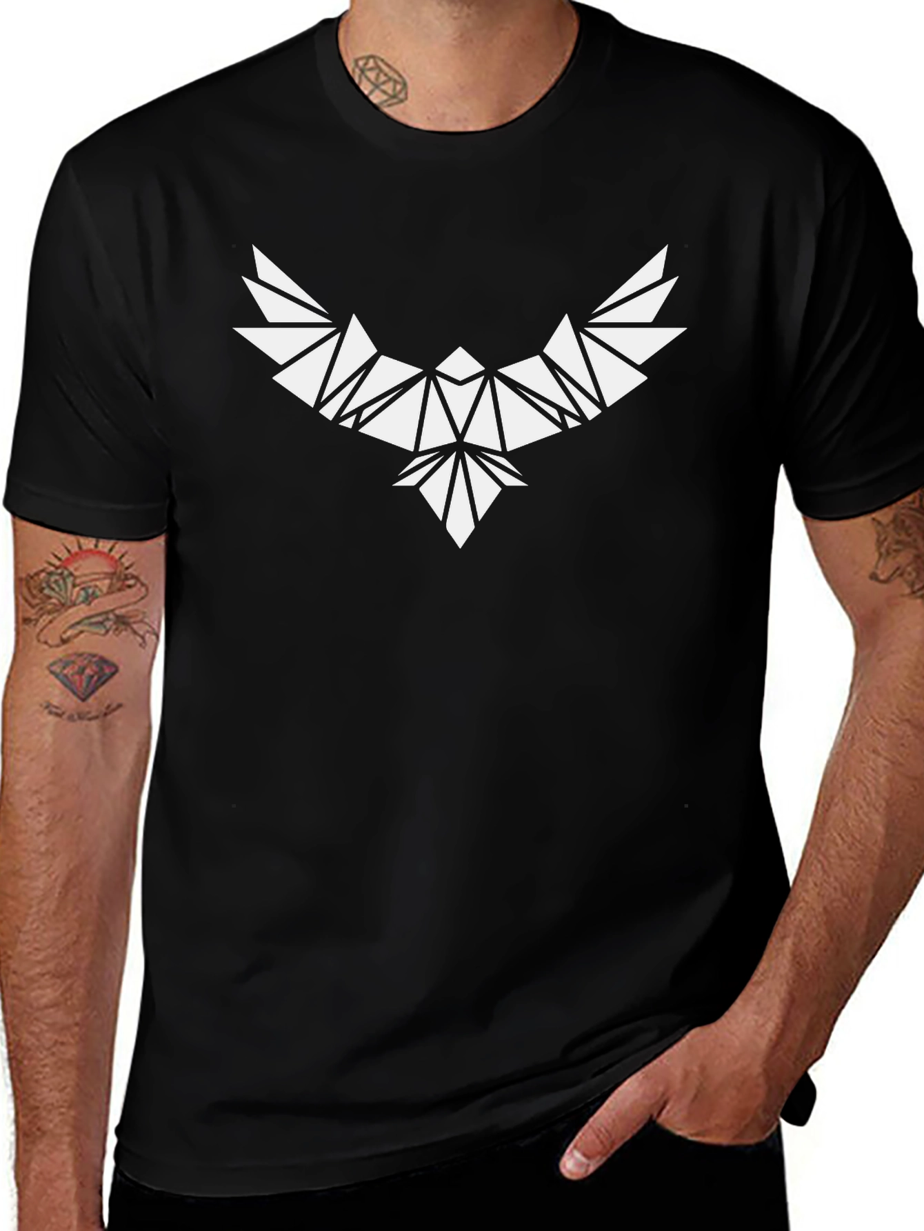 Geometric Eagle T-Shirt - Modern Graphic Tee