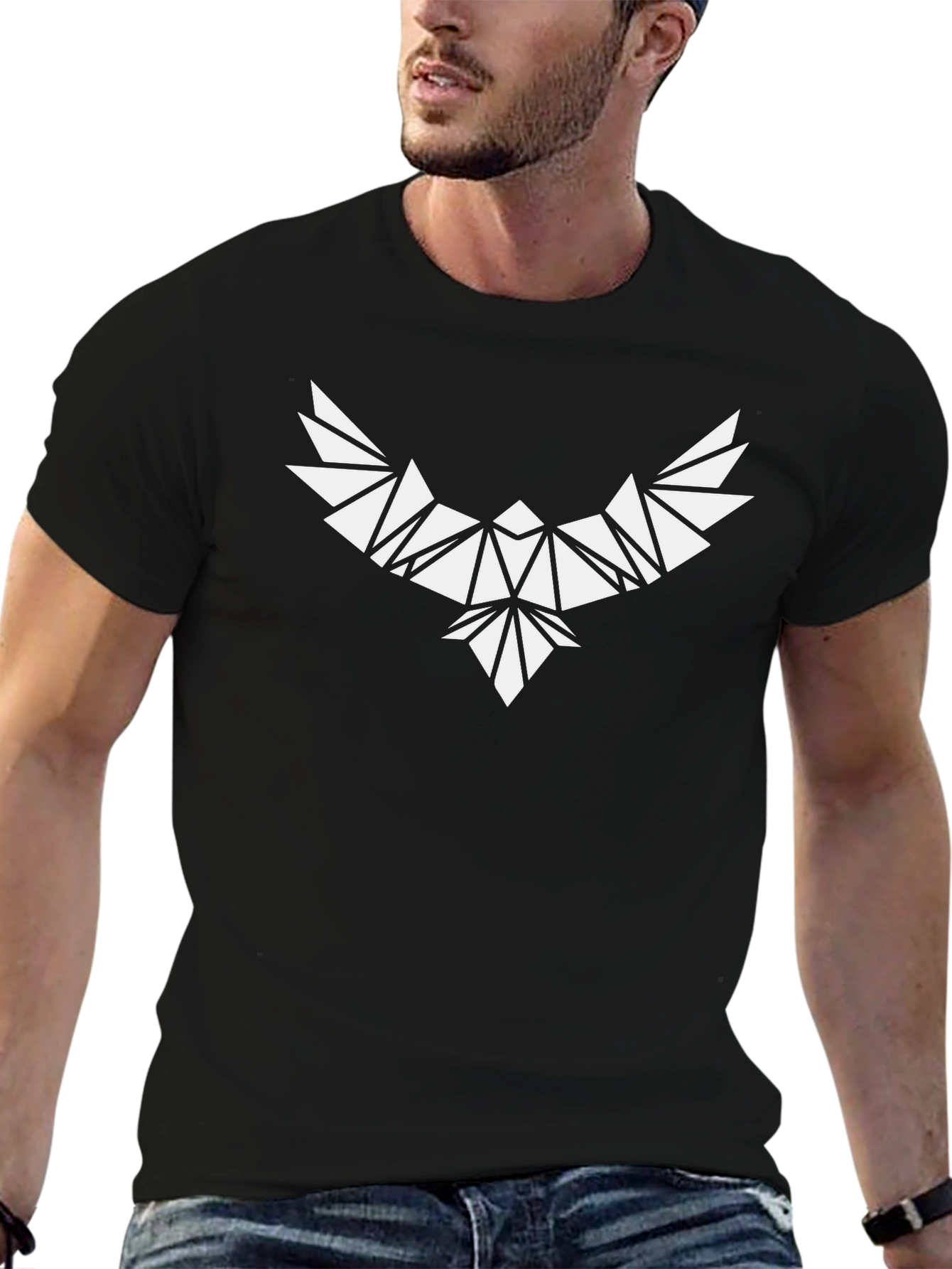 Geometric Eagle T-Shirt - Modern Graphic Tee
