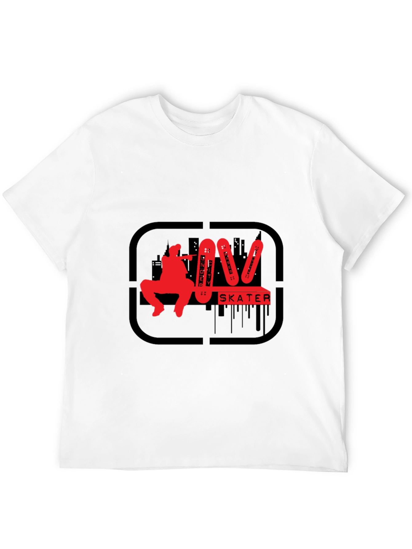 Under City Skater Graphic Tee - Black Cotton T-Shirt