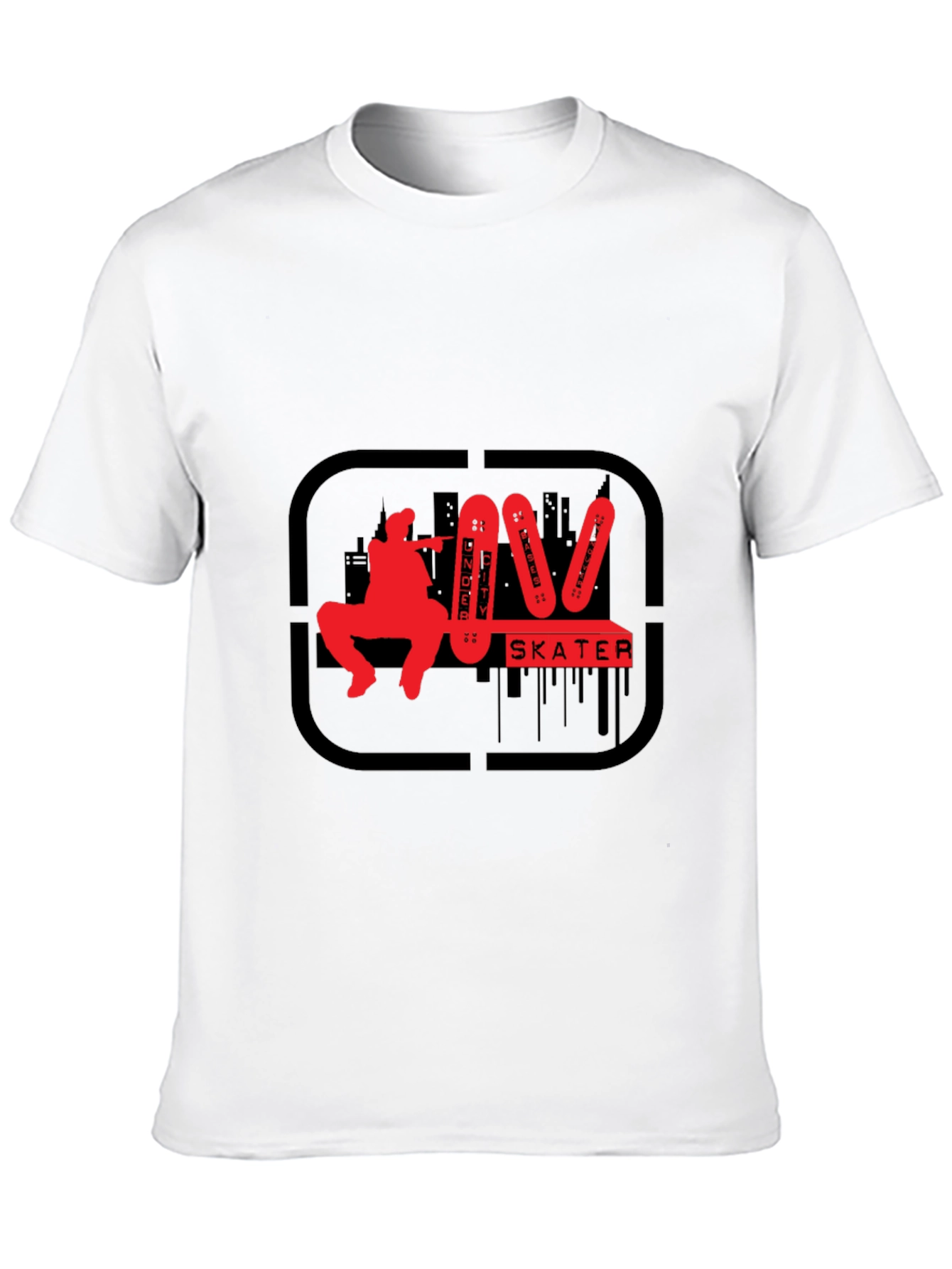 Under City Skater Graphic Tee - Black Cotton T-Shirt