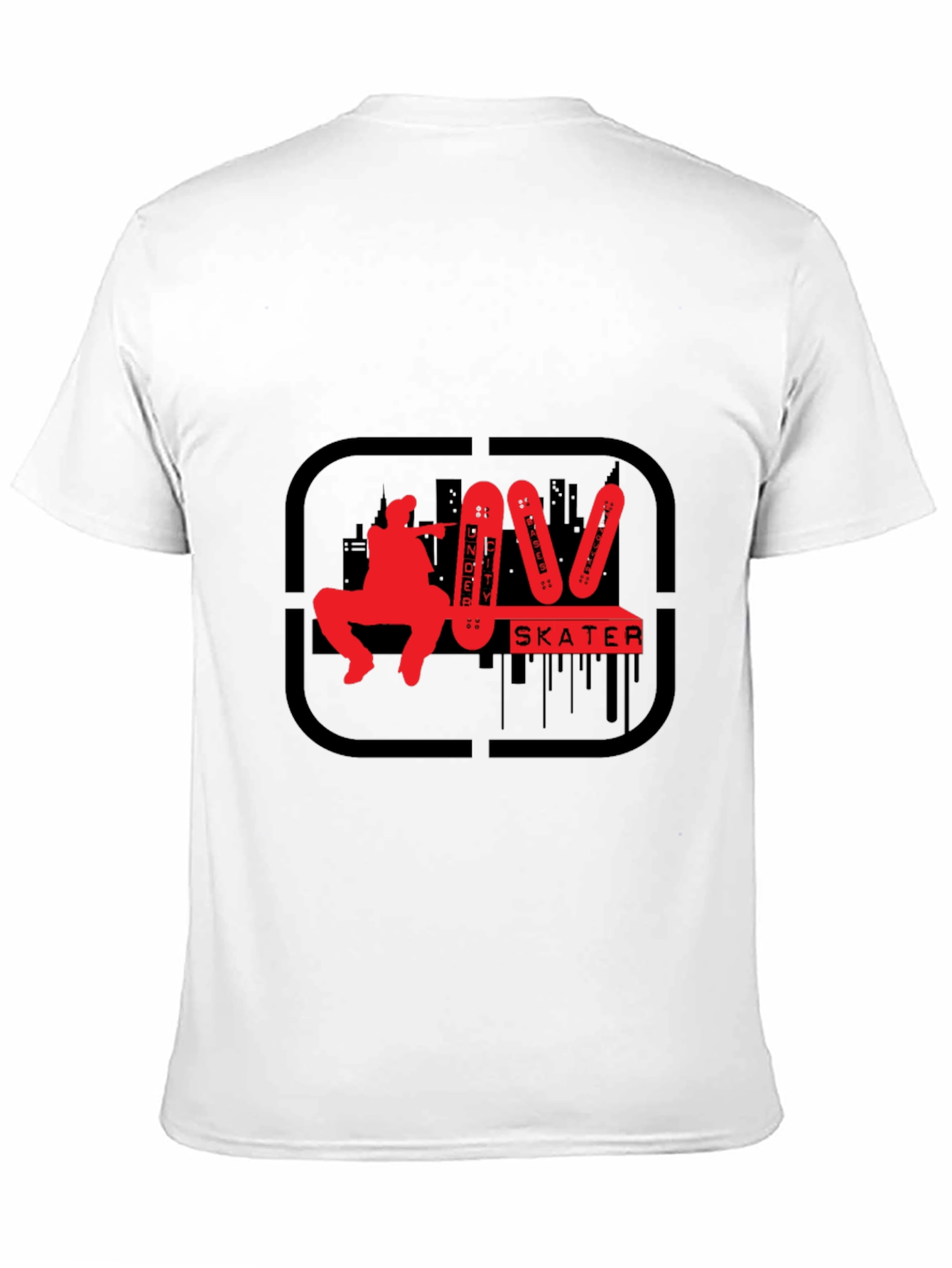 Under City Skater Graphic Tee - Black Cotton T-Shirt