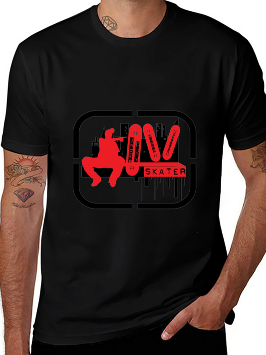 Under City Skater Graphic Tee - Black Cotton T-Shirt