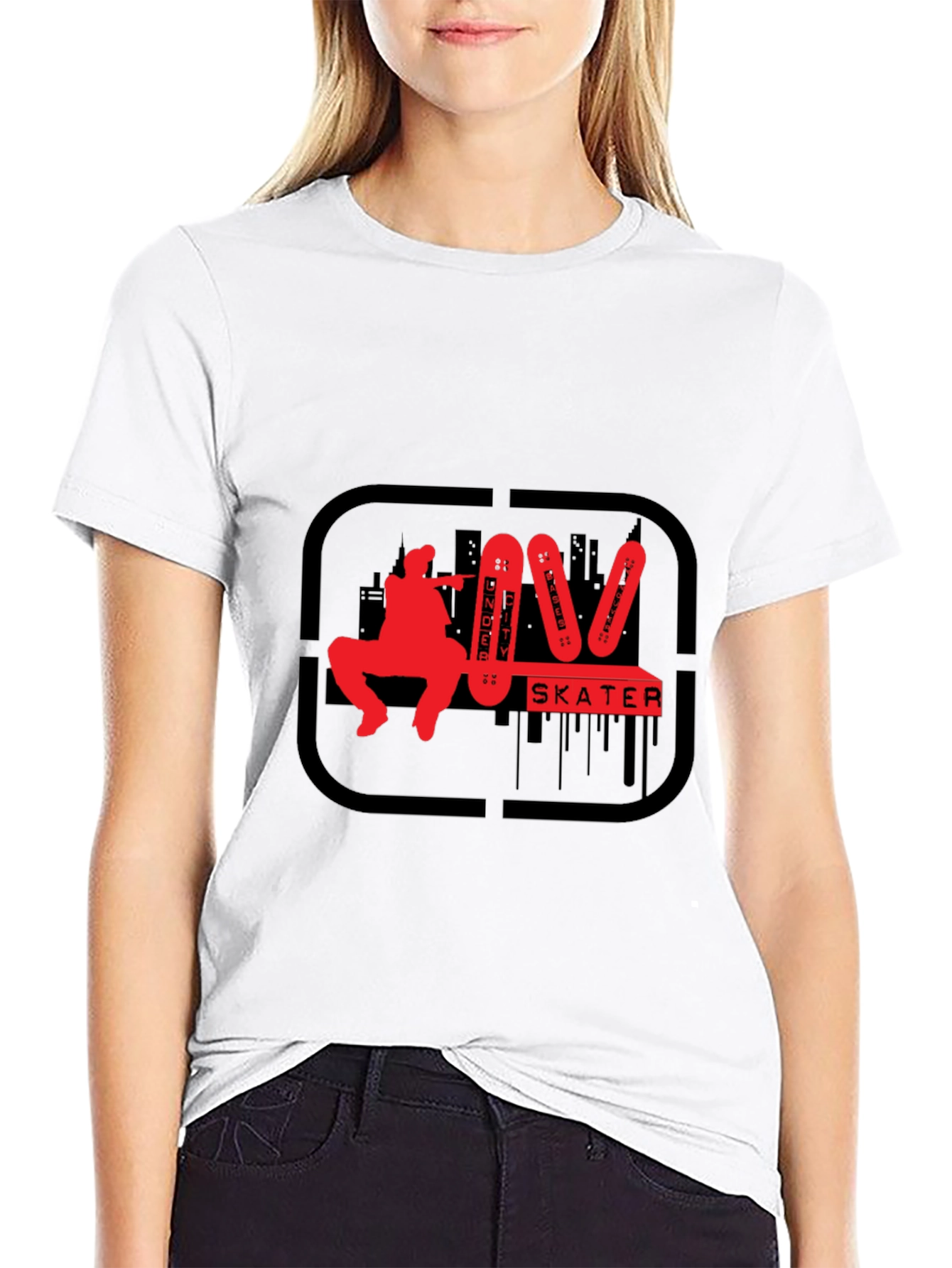 Under City Skater Graphic Tee - Black Cotton T-Shirt