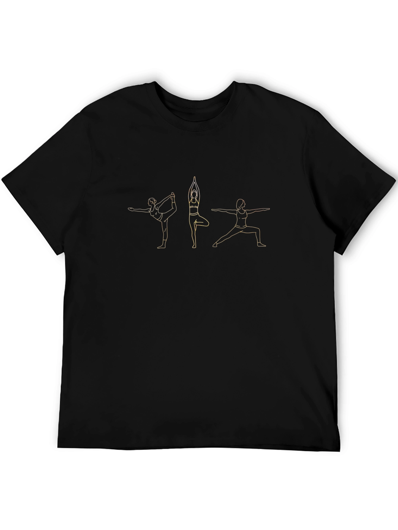 Yoga Pose Graphic Tee - Black Unisex T-Shirt